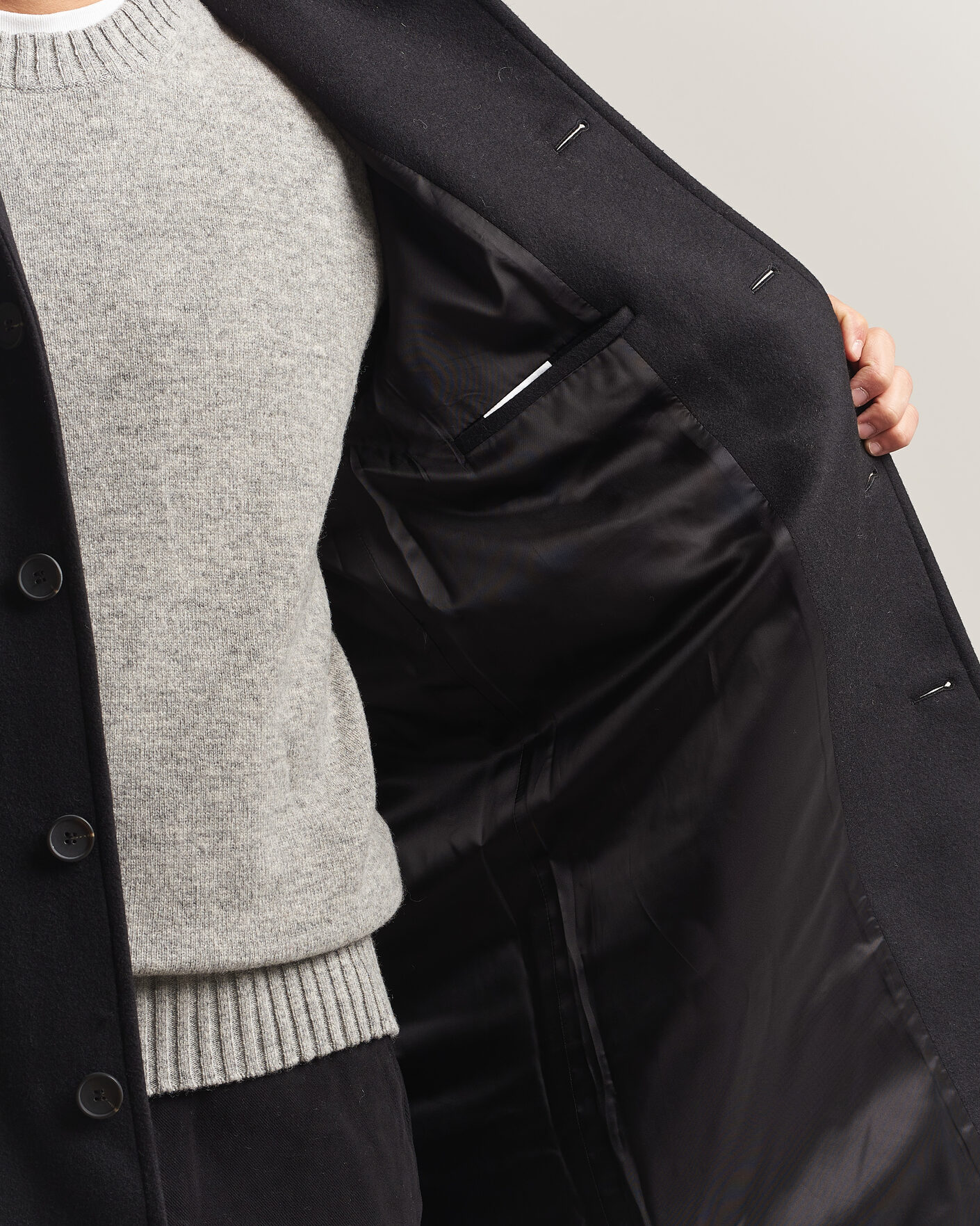 Herren | Jacken | A Day's March | Shamrock Wool Car Coat Black