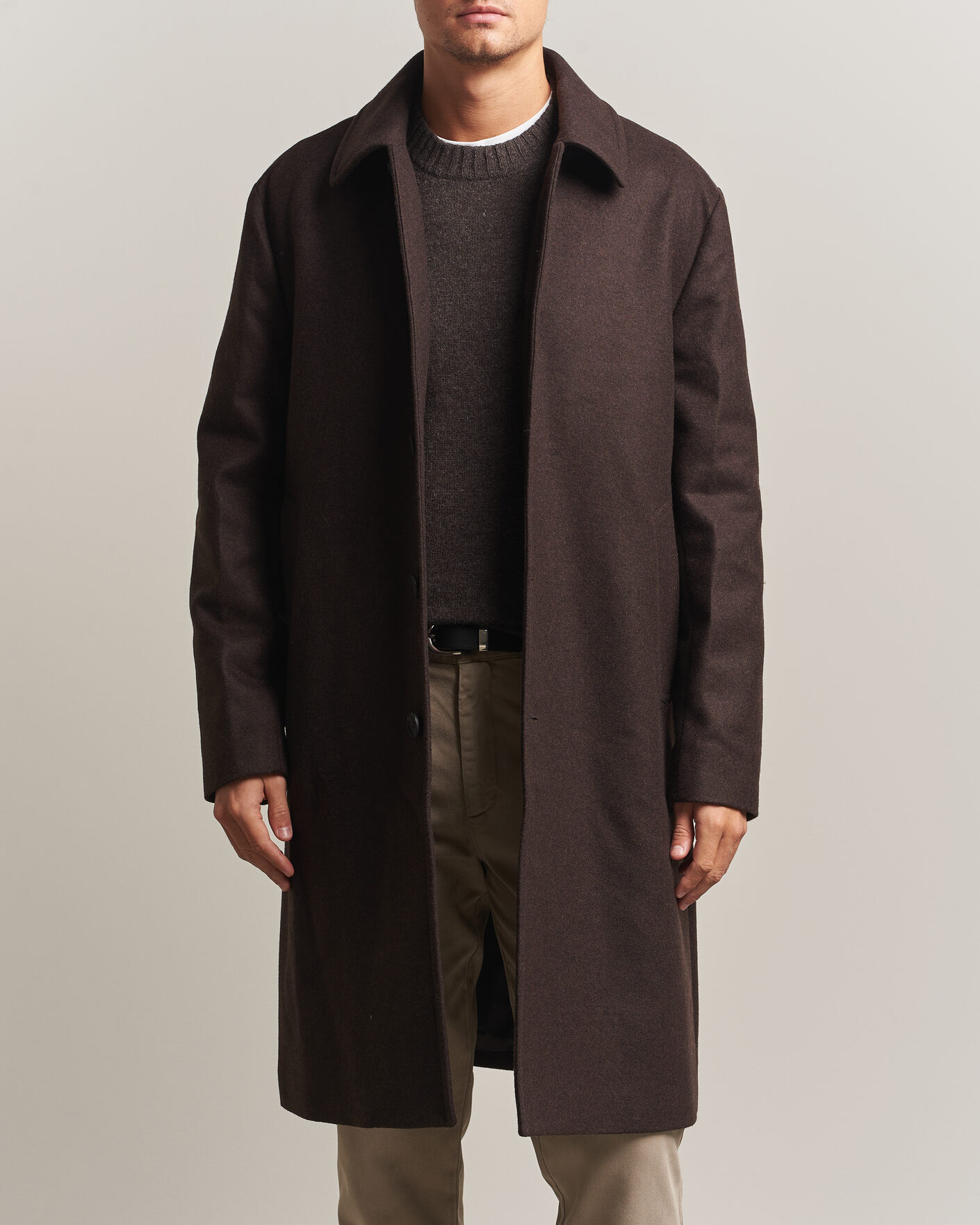 Herren | Jacken | A Day's March | Shamrock Wool Car Coat Dark Brown