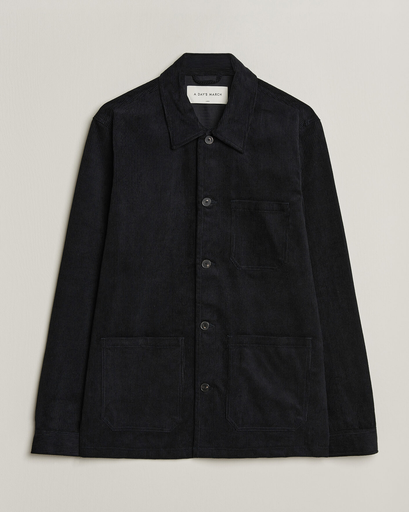 Herren | Hemden | A Day's March | Original Corduroy Overshirt Black