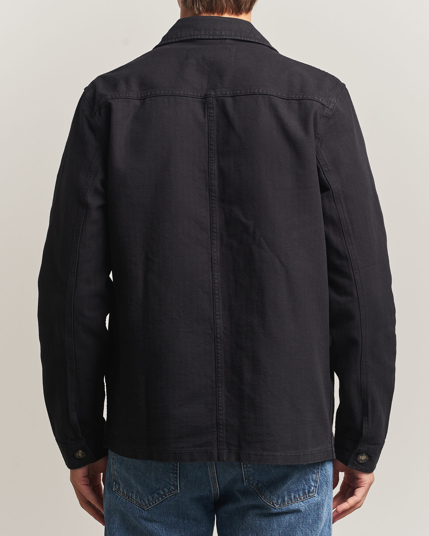 Herren | Hemden | A Day's March | Original Herringbone Overshirt Black