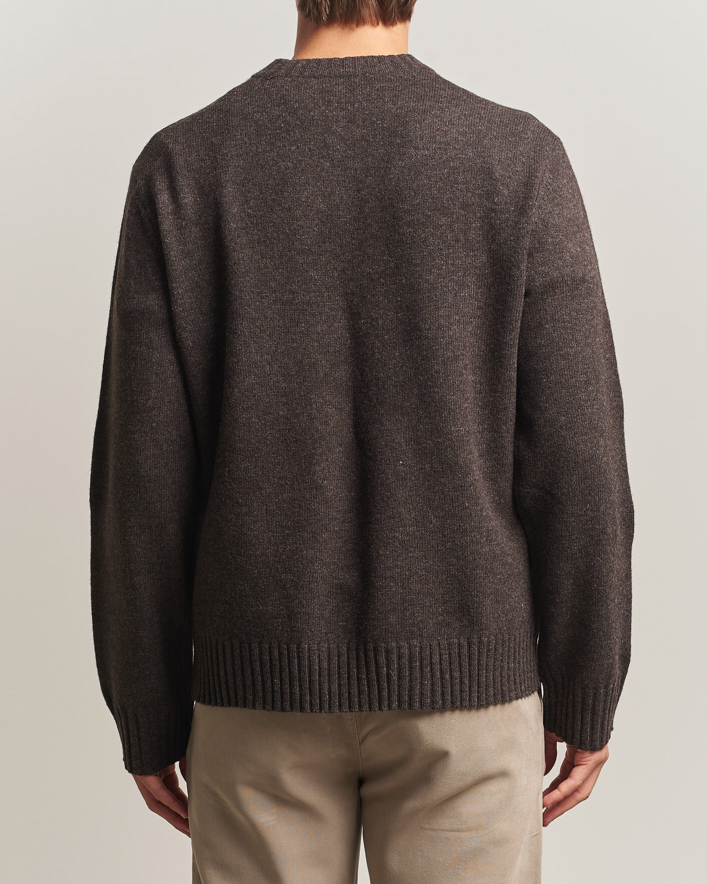 Herren | Pullover | A Day's March | Marlow Lambswool Sweater Dark Brown