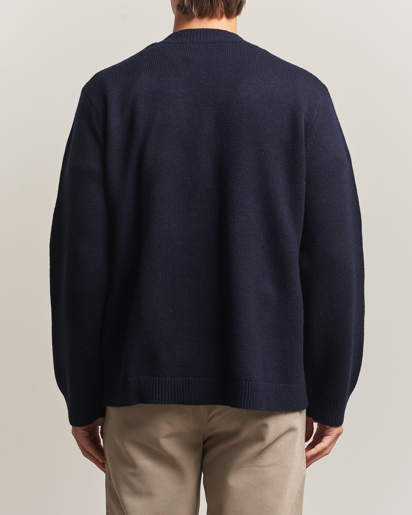 Herren | Pullover | A Day's March | Jarrow Lambswool Cardigan Navy