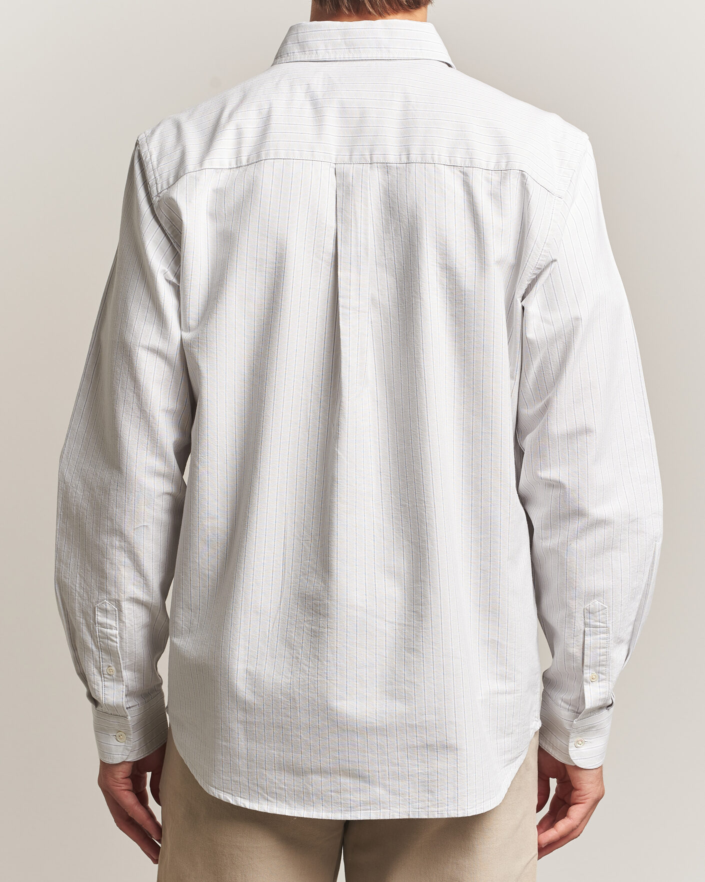 Herren | Hemden | A Day's March | Classic Flag Striped Oxford Shirt Grey/White