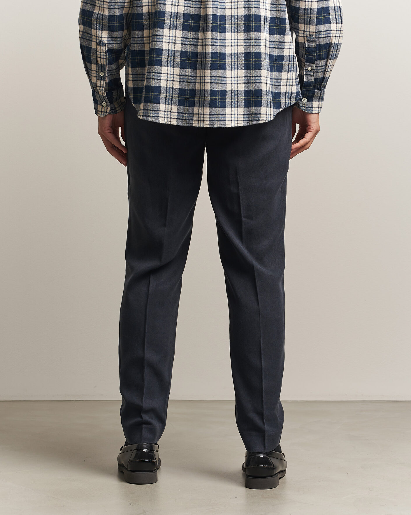 Herren | Hosen | A Day's March | Smart Lyocell Trousers Navy