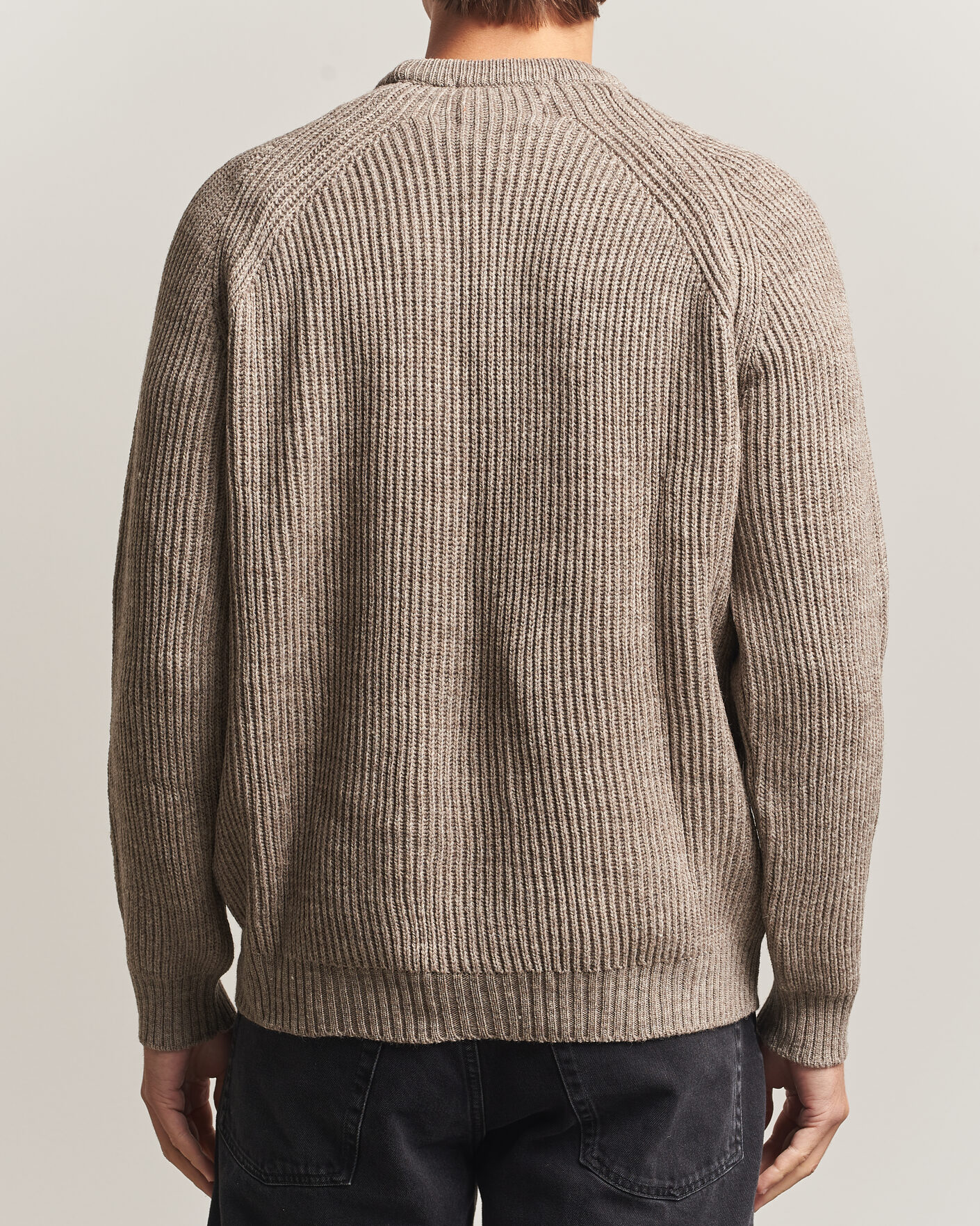 Herren | Pullover | Peregrine | Ford Knitted Wool Jumper Light Brown