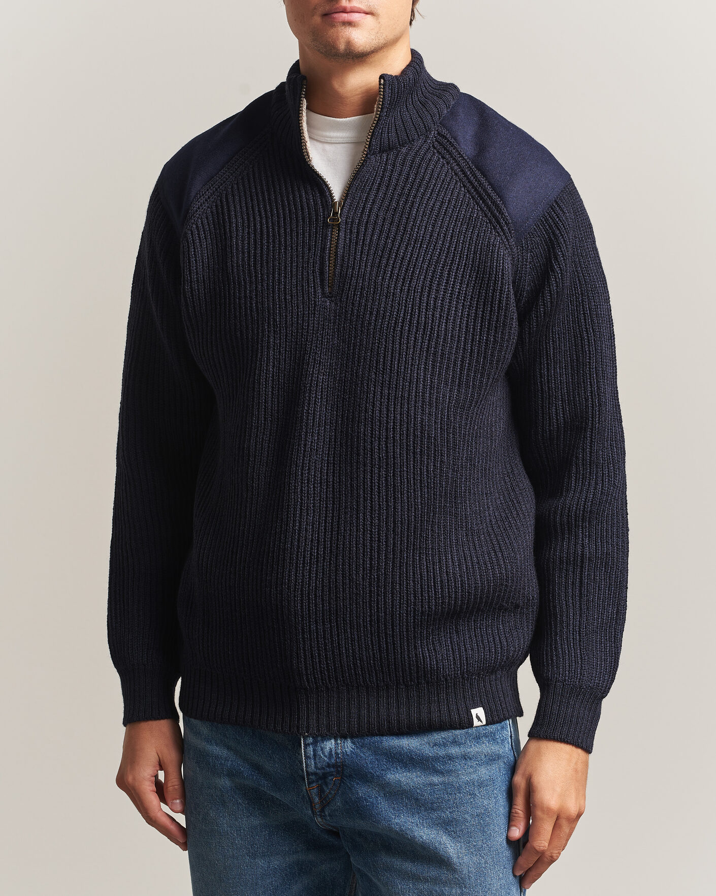 Herren | Pullover | Peregrine | Foxton Quarter Zip Jumperr Navy