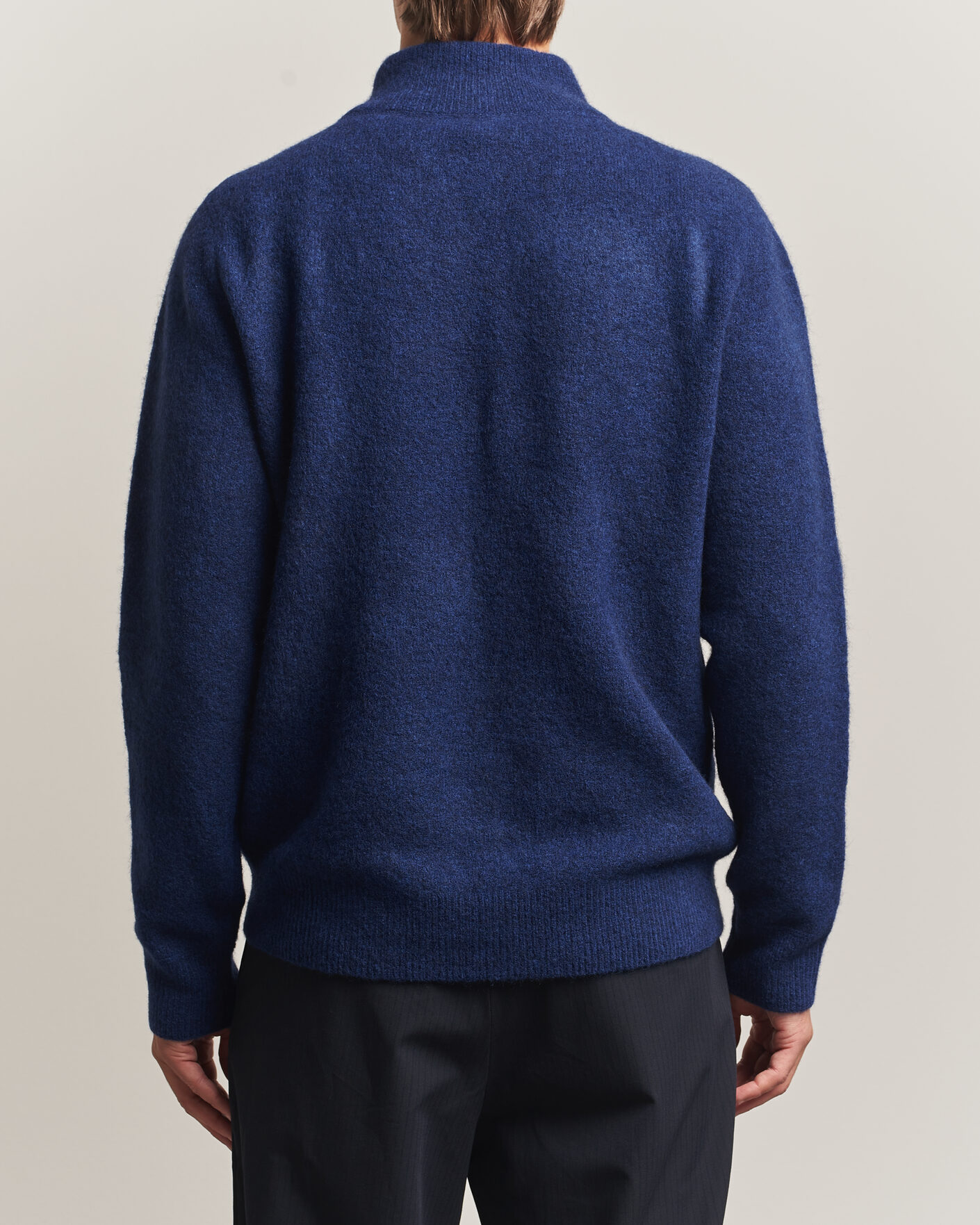 Herren | Pullover | Filippa K | Andrew Yak Knitted Half Zip Deep Blue
