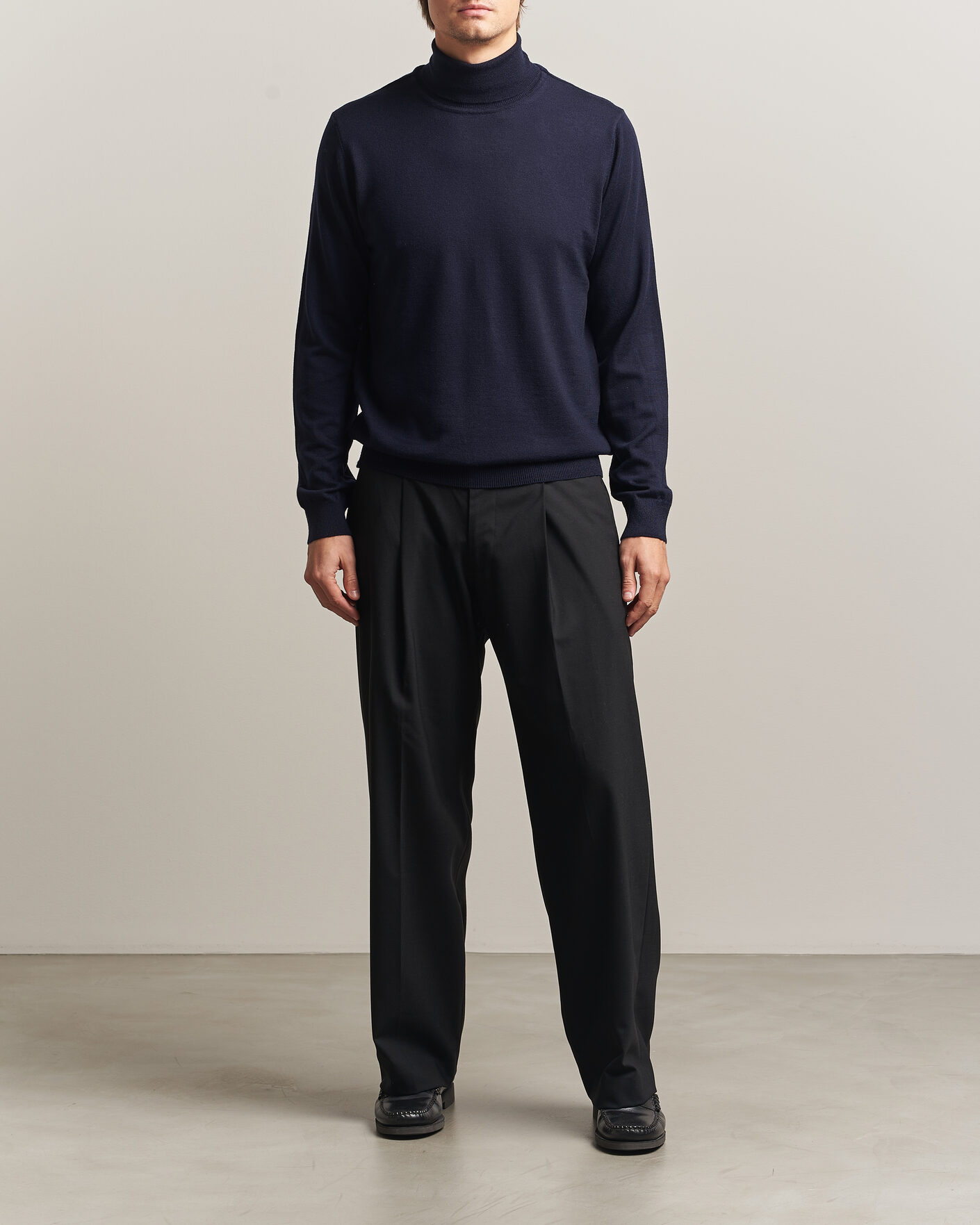 Herren | Pullover | Filippa K | Merino Knitted Turtleneck Navy