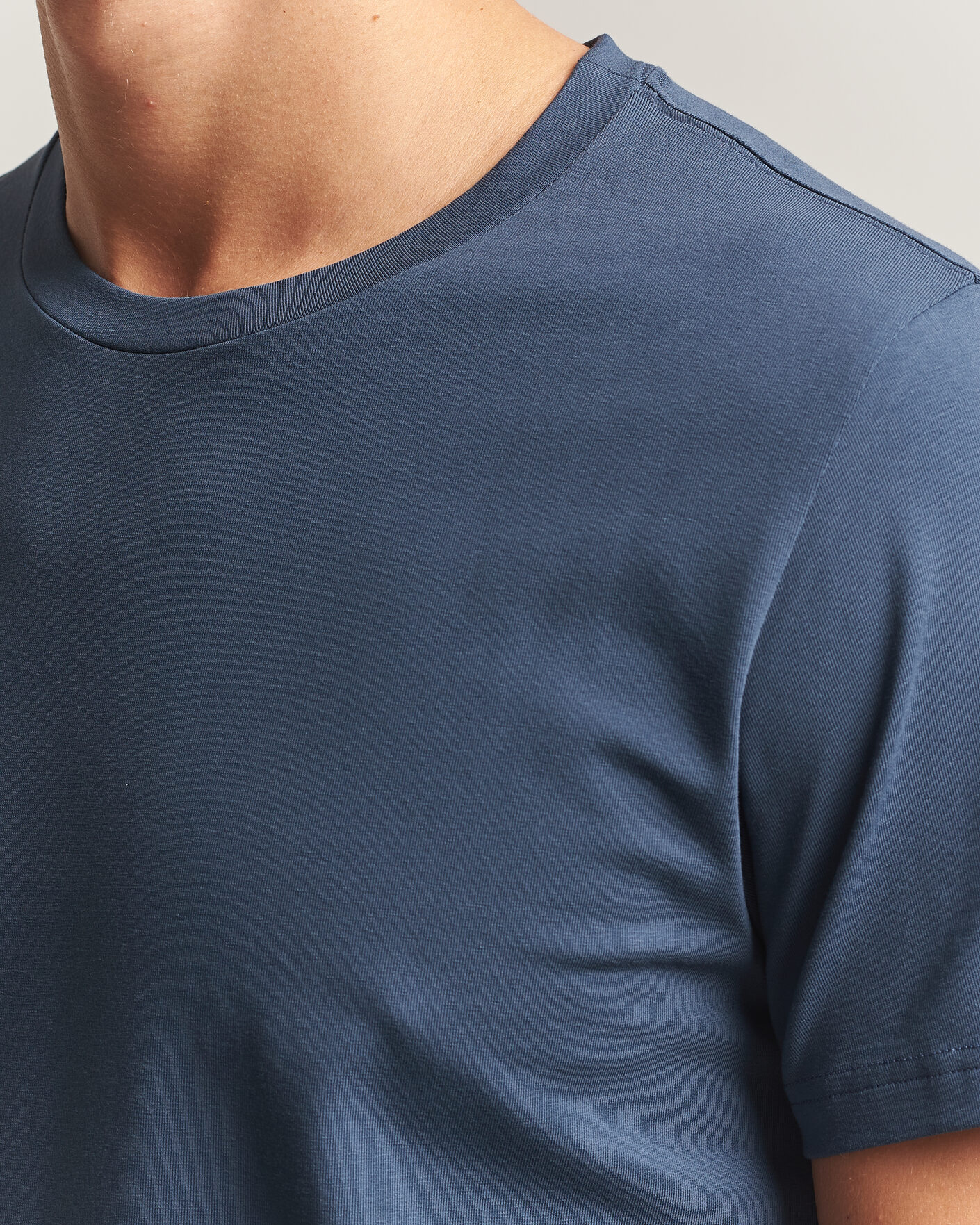 Herren | T-Shirts | Filippa K | Soft Lycra T-Shirt Stone Blue