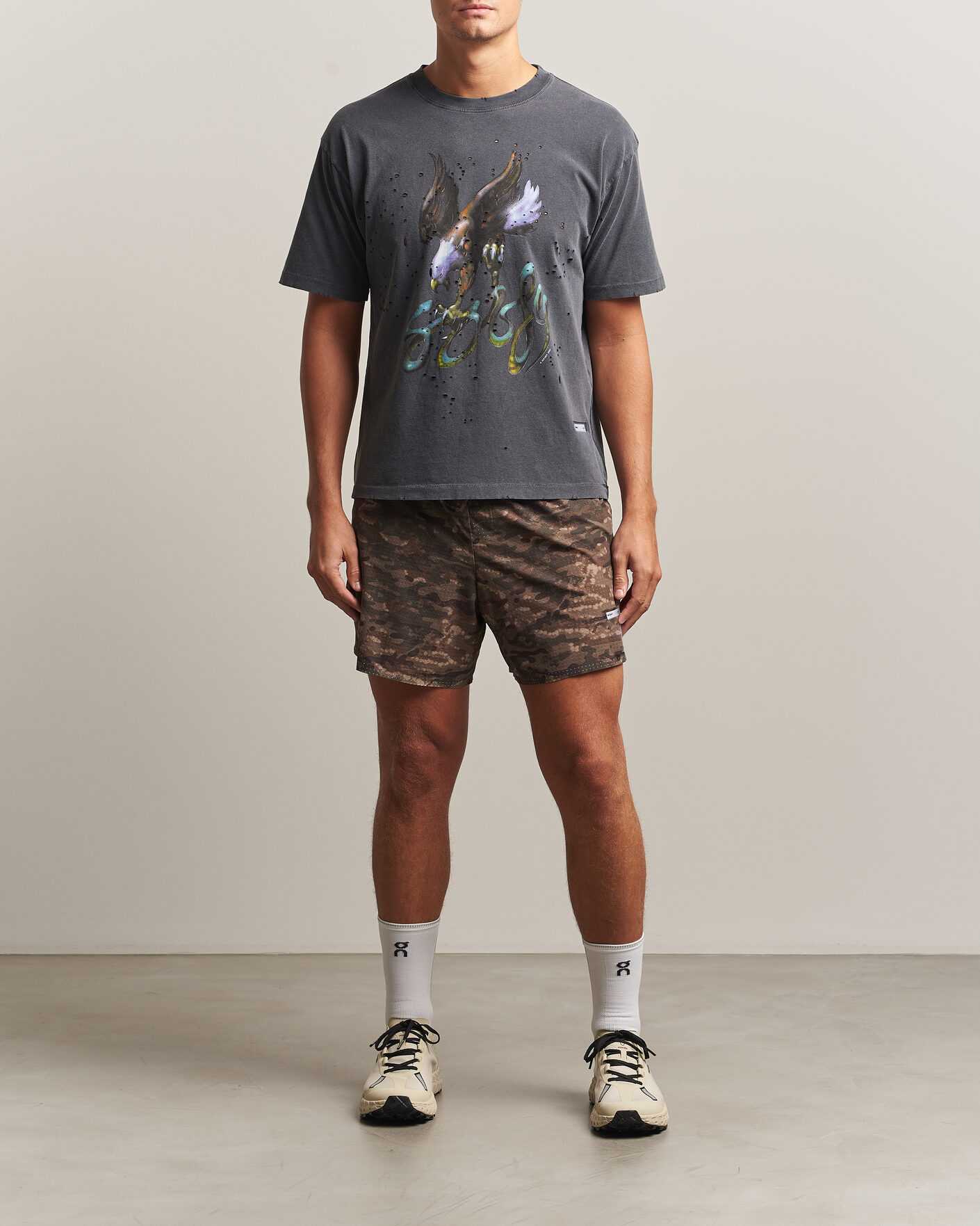Herren | T-Shirts | Satisfy | MothTech T-Shirt Aged Black Eagle