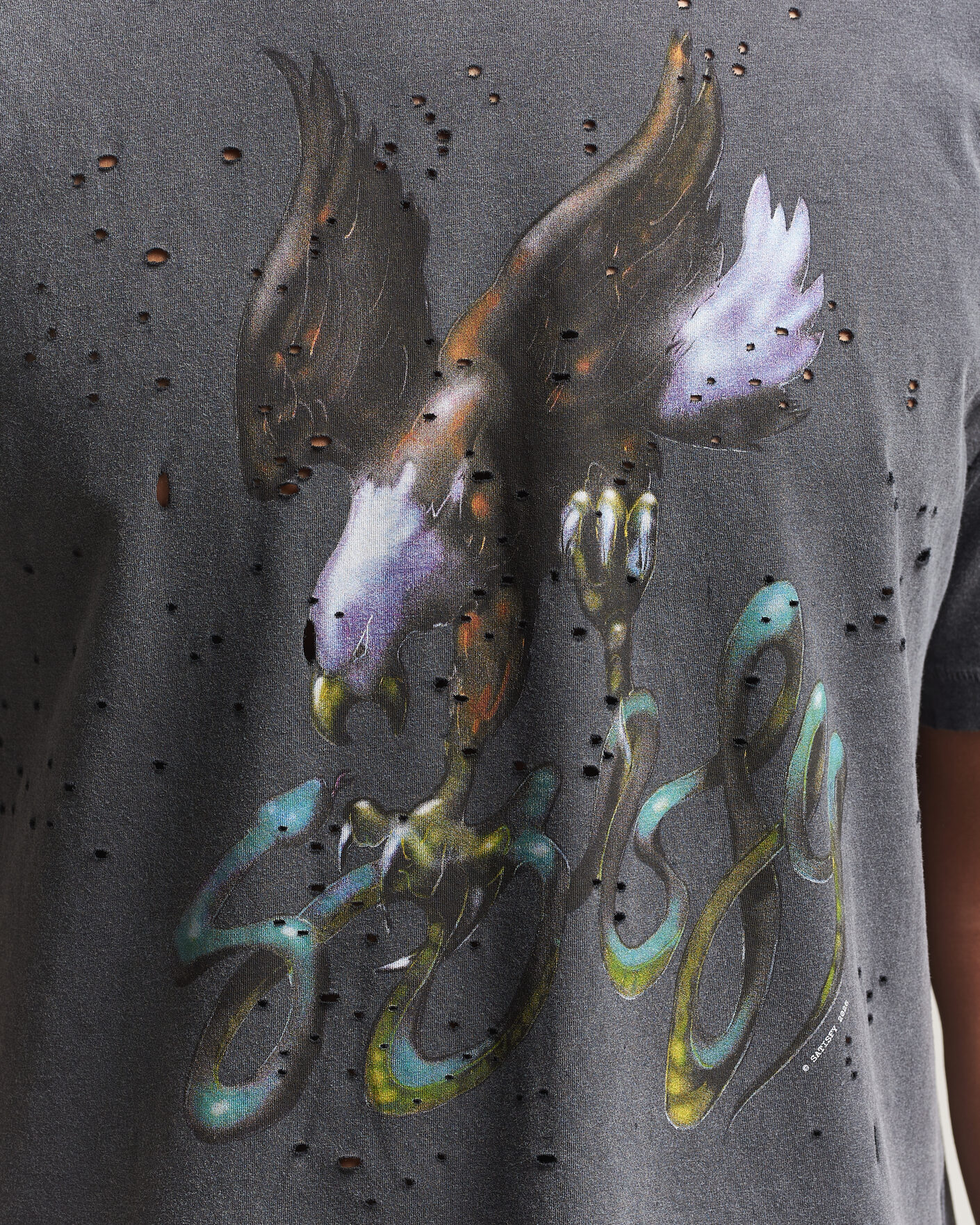 Herren | T-Shirts | Satisfy | MothTech T-Shirt Aged Black Eagle