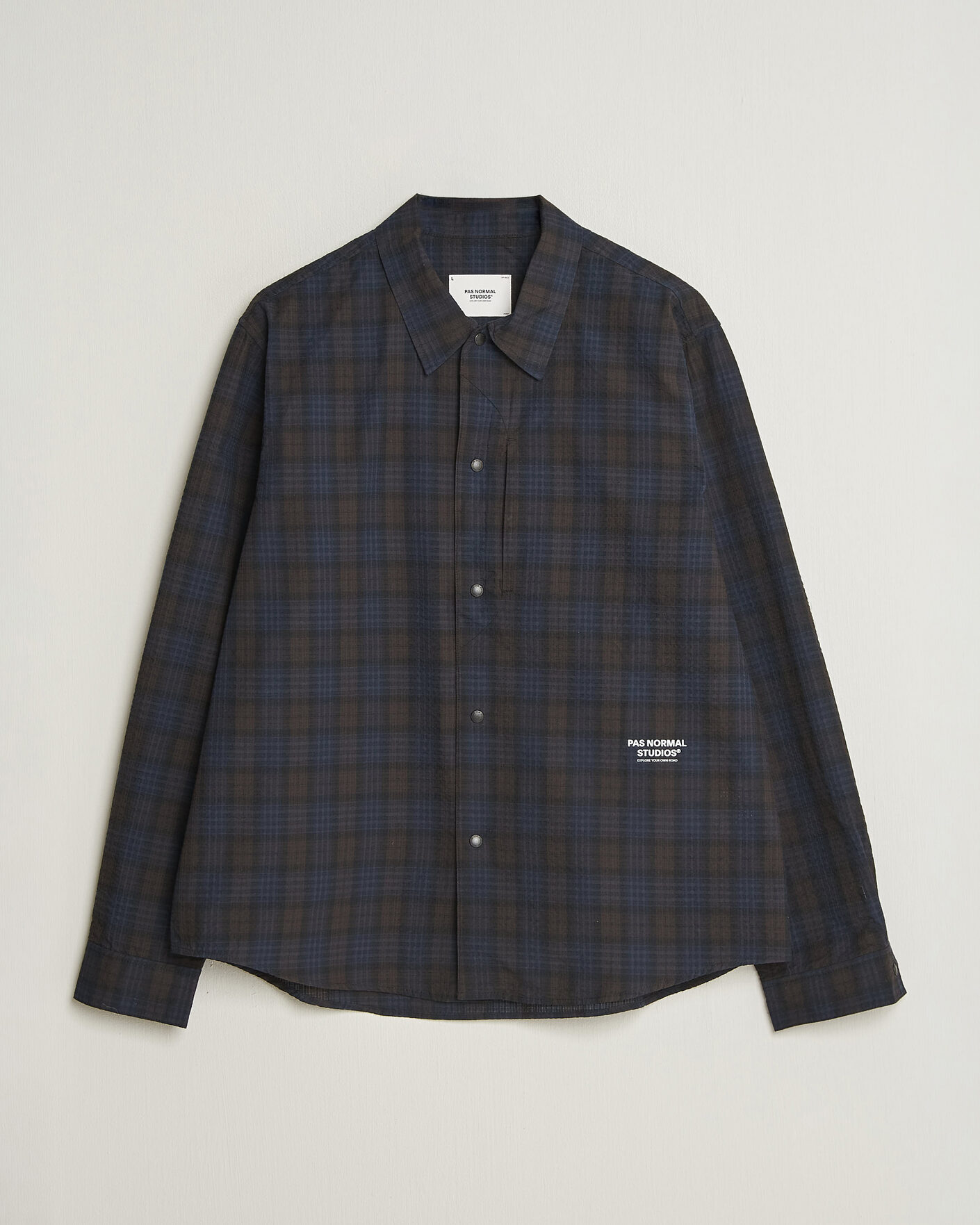 Herren | Hemden | Pas Normal Studios | Off-Race Seersucker Shirt Dark Navy