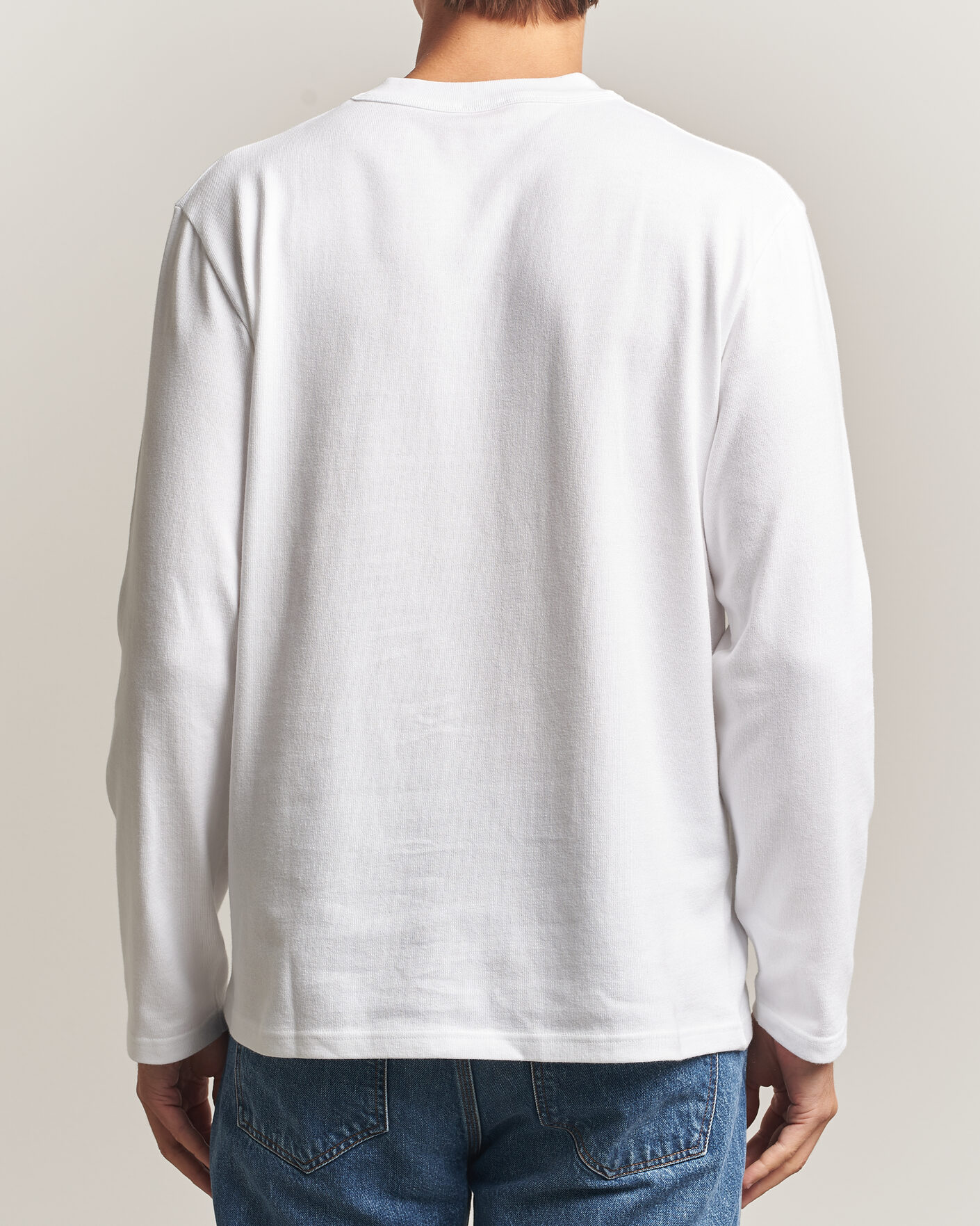 Herren | T-Shirts | Armor-lux | Heritage Long Sleeve Cotton T-Shirt White
