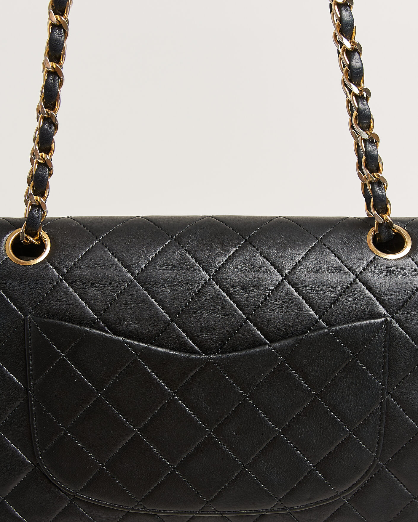Herren | Pre-Owned & Vintage Bags | Chanel Pre-Owned | Classic Small Double Flap Bag Lambskin Black