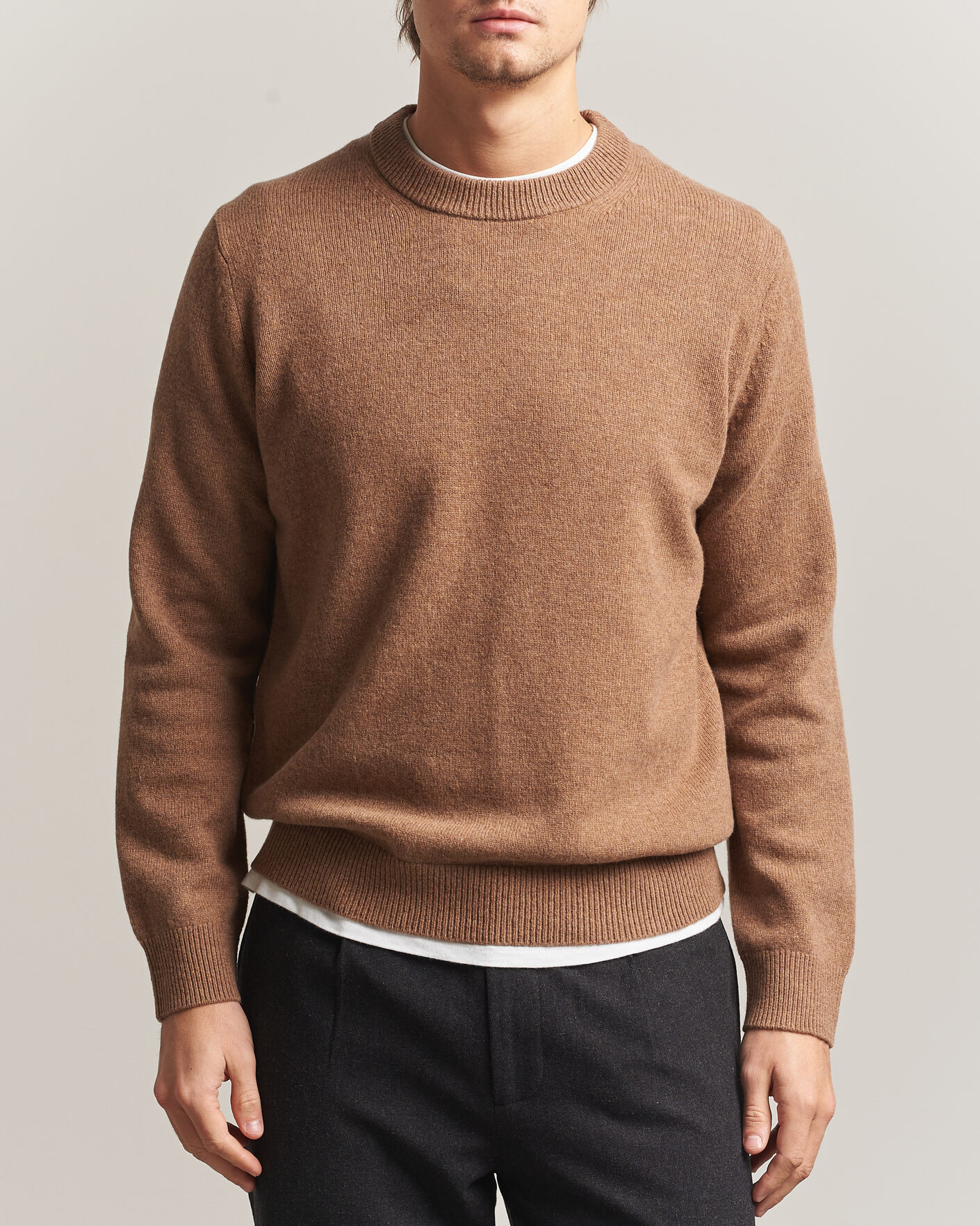 Herren | Pullover | Samsøe Samsøe | Isak Knitted Crew Neck Lead Gray