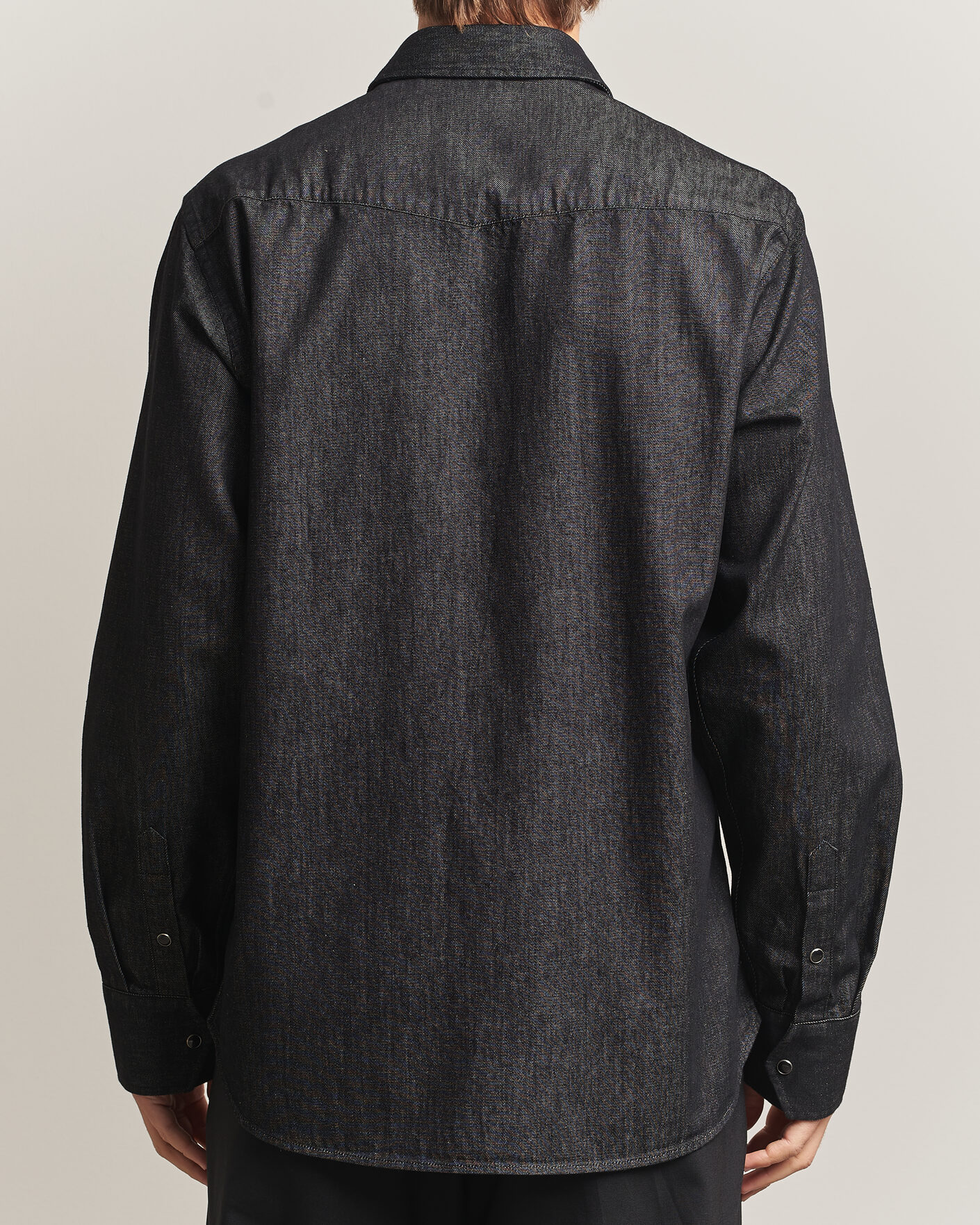 Herren | Hemden | Oscar Jacobson | Straight Fit Western Shirt Dark Grey