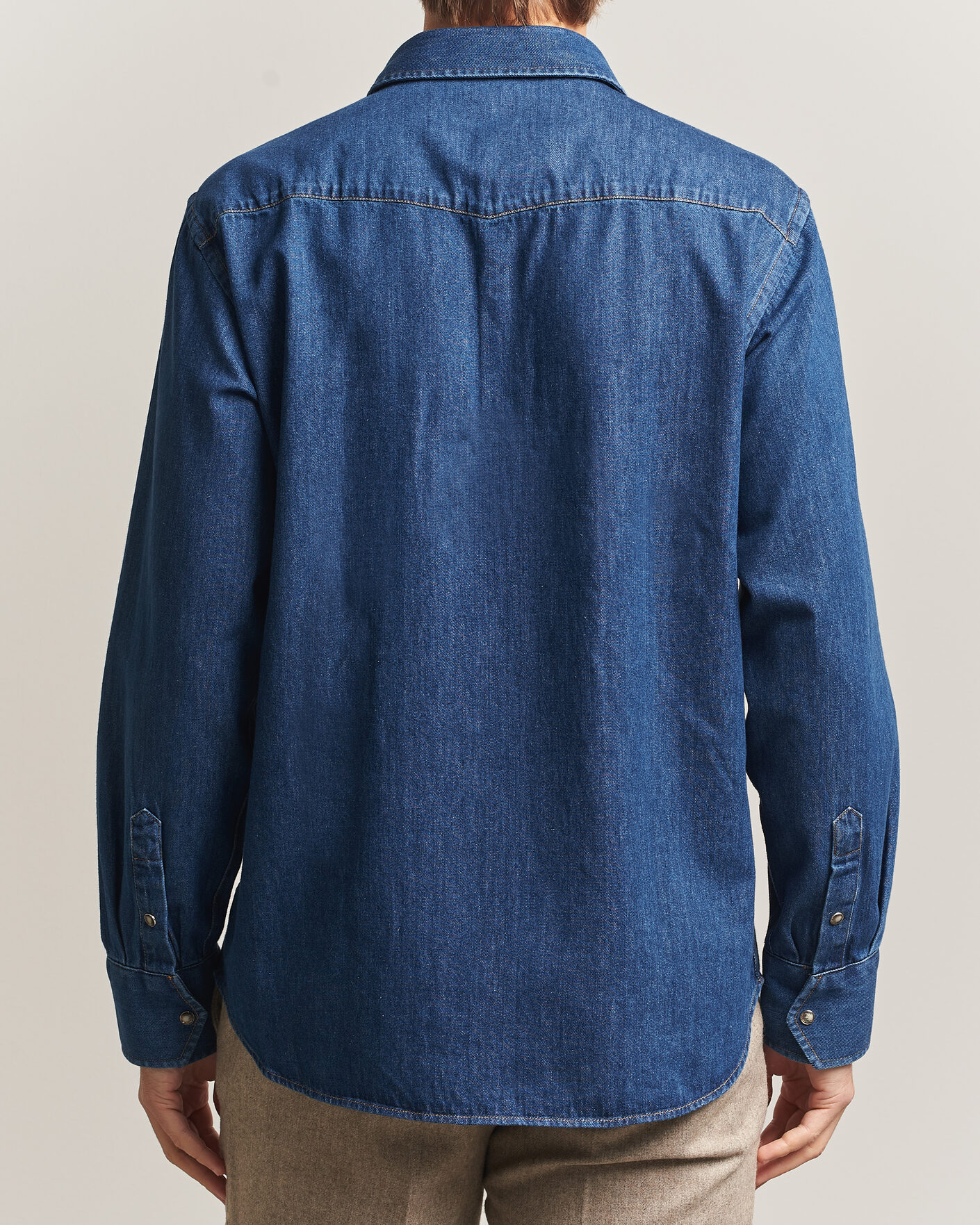Herren | Hemden | Oscar Jacobson | Straight Fit Western Shirt Blue