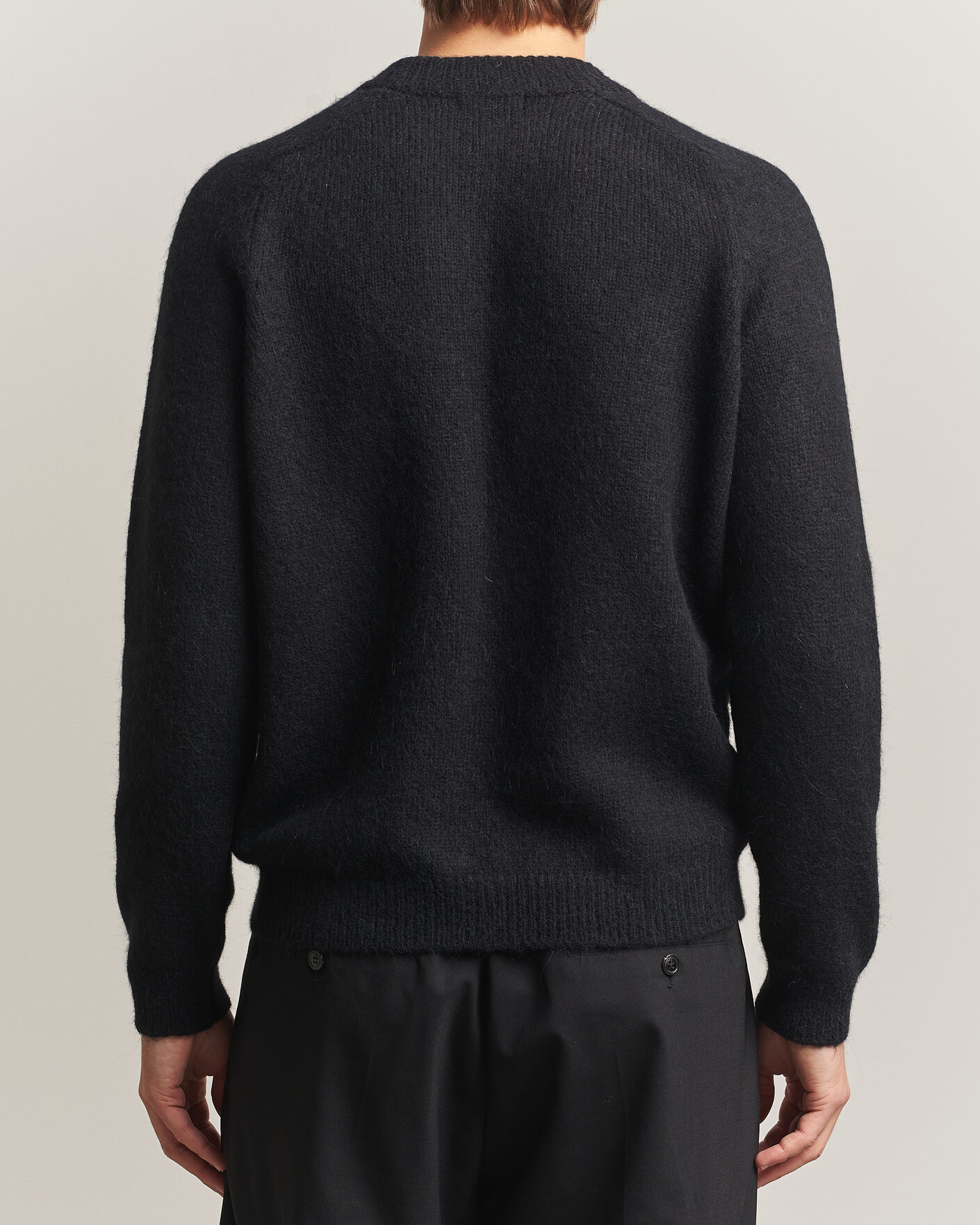 Herren | Pullover | Oscar Jacobson | Andie Alpacka/Merino Knitted Sweater Black