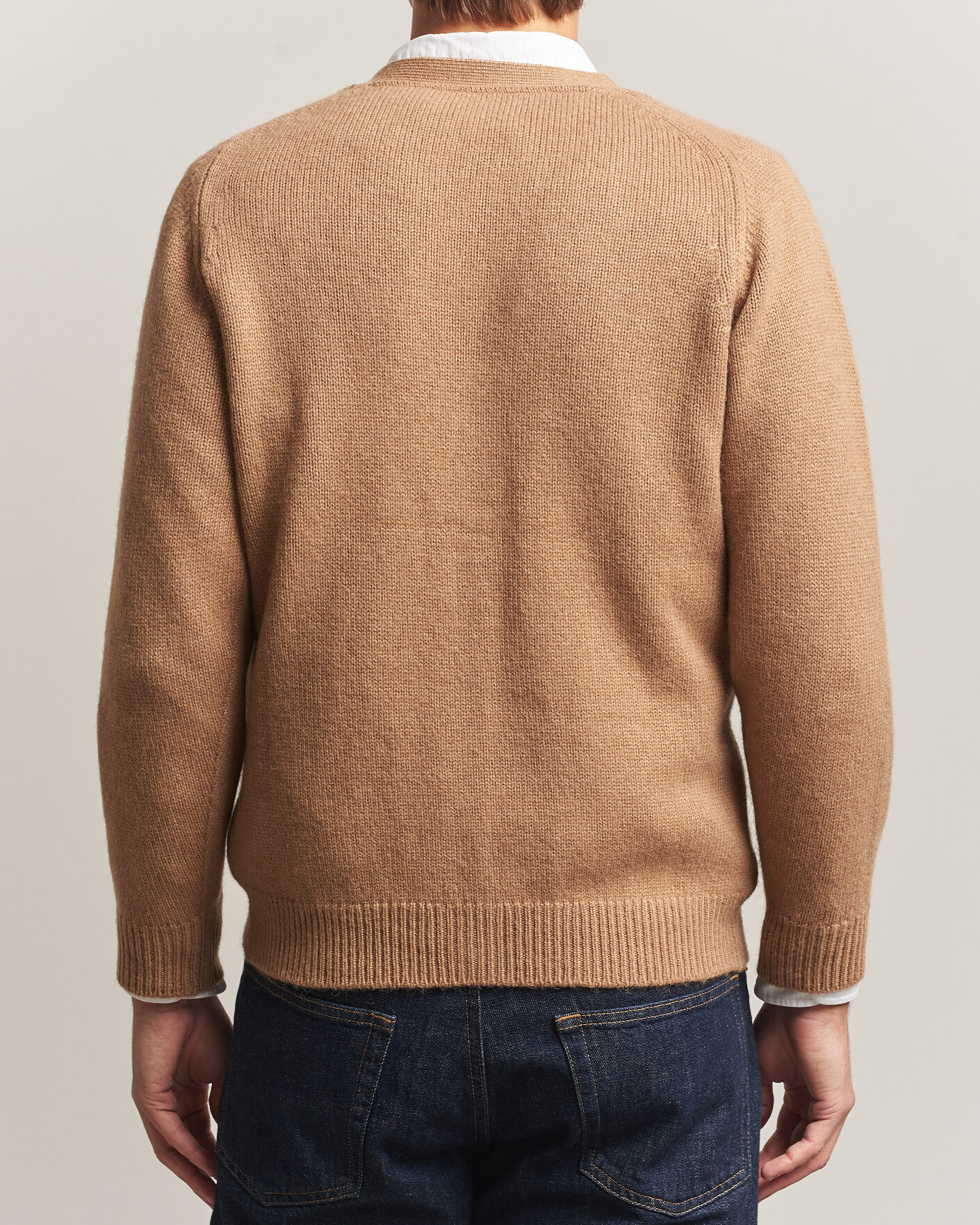 Herren | Pullover | William Lockie | Datchet Camelhair Cardigan Natural Brown