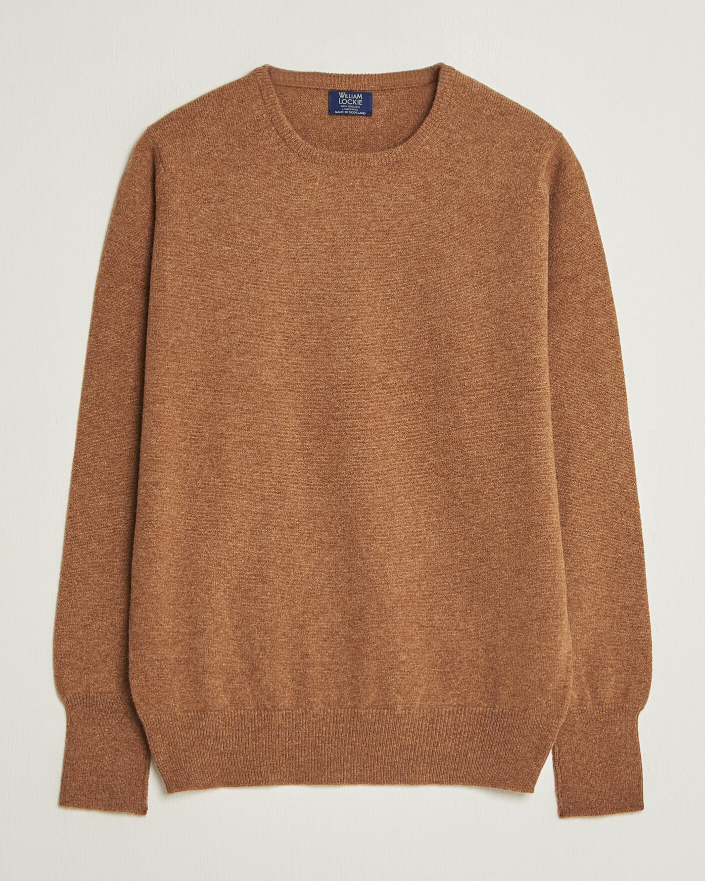 Herren | Pullover | William Lockie | Rob Lambswool Crewneck Driftwood