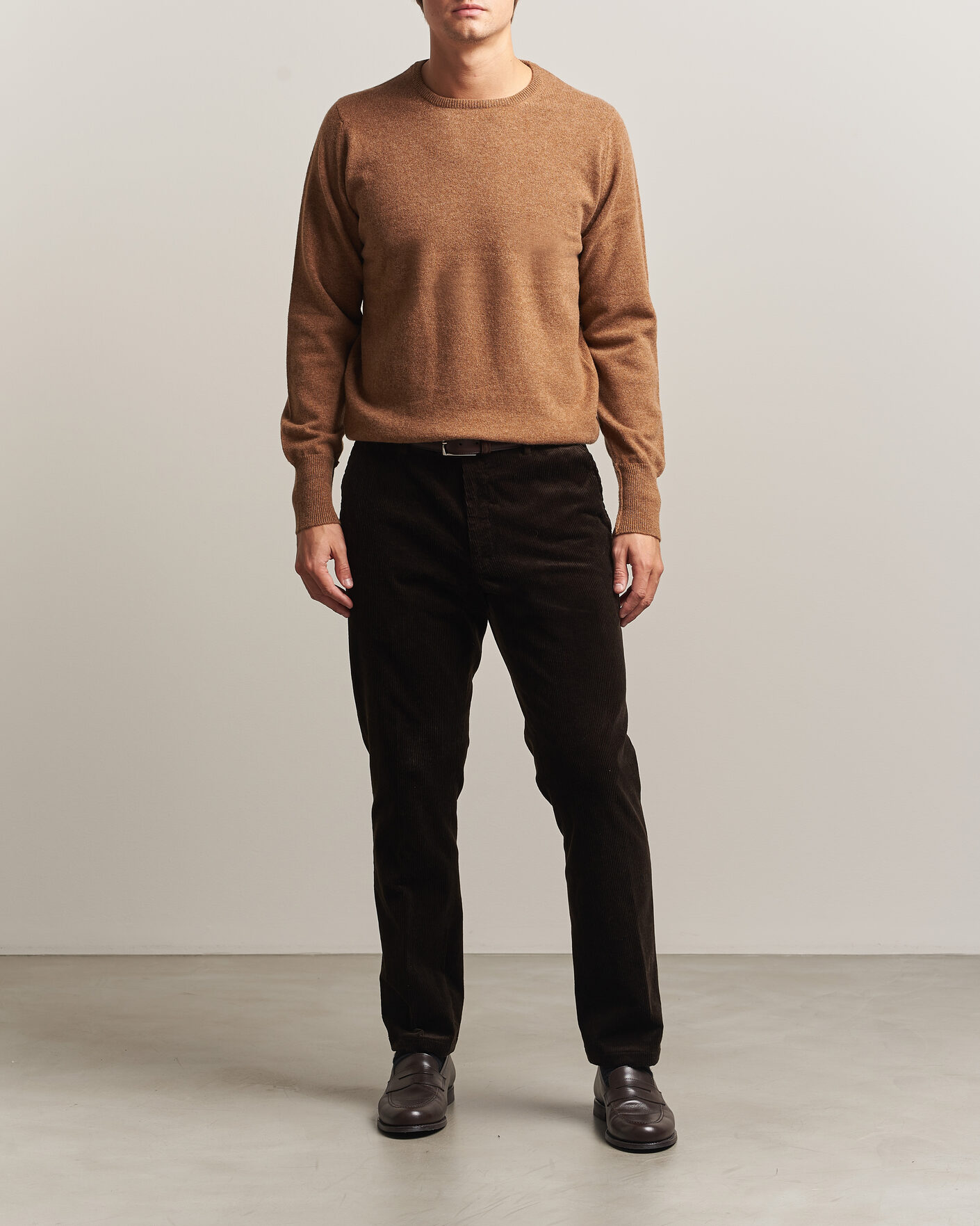 Herren | Pullover | William Lockie | Rob Lambswool Crewneck Driftwood