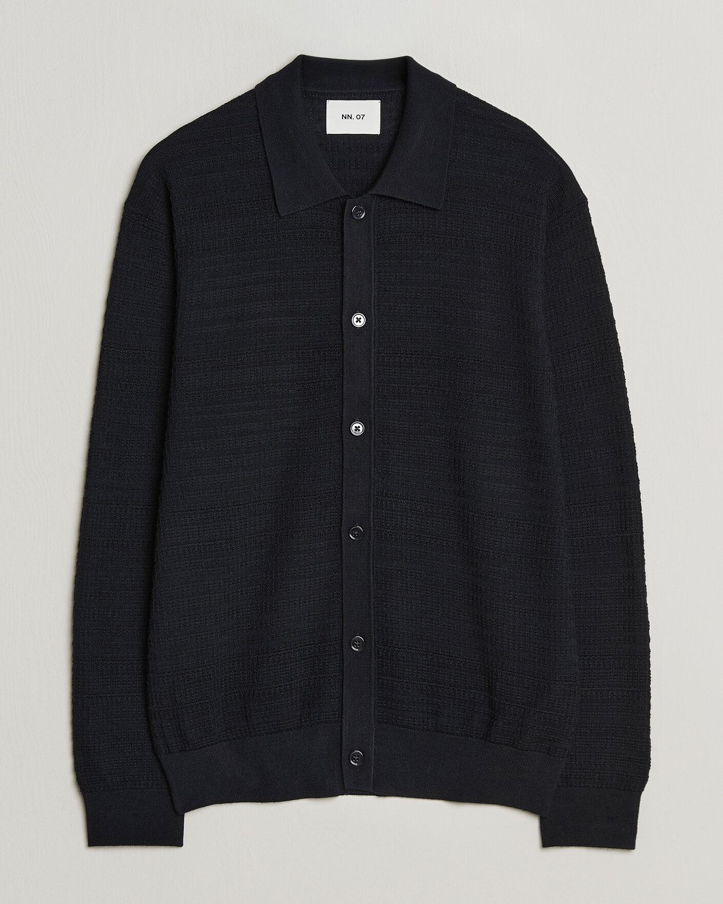 Herren | Pullover | NN07 | Nate Wool Knitted Cardigan Deep Navy