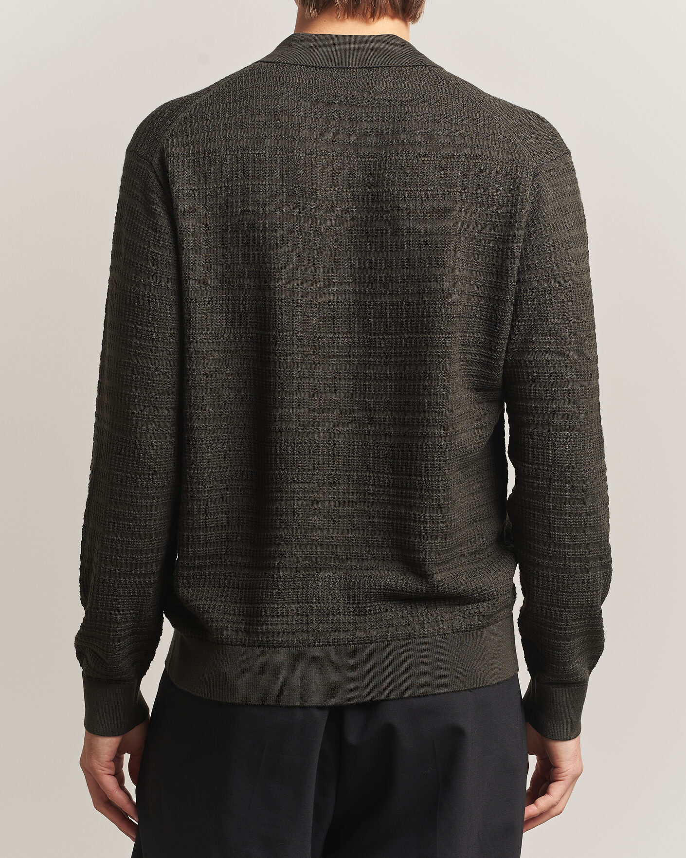 Herren | Pullover | NN07 | Nate Wool Knitted Cardigan Dark Army