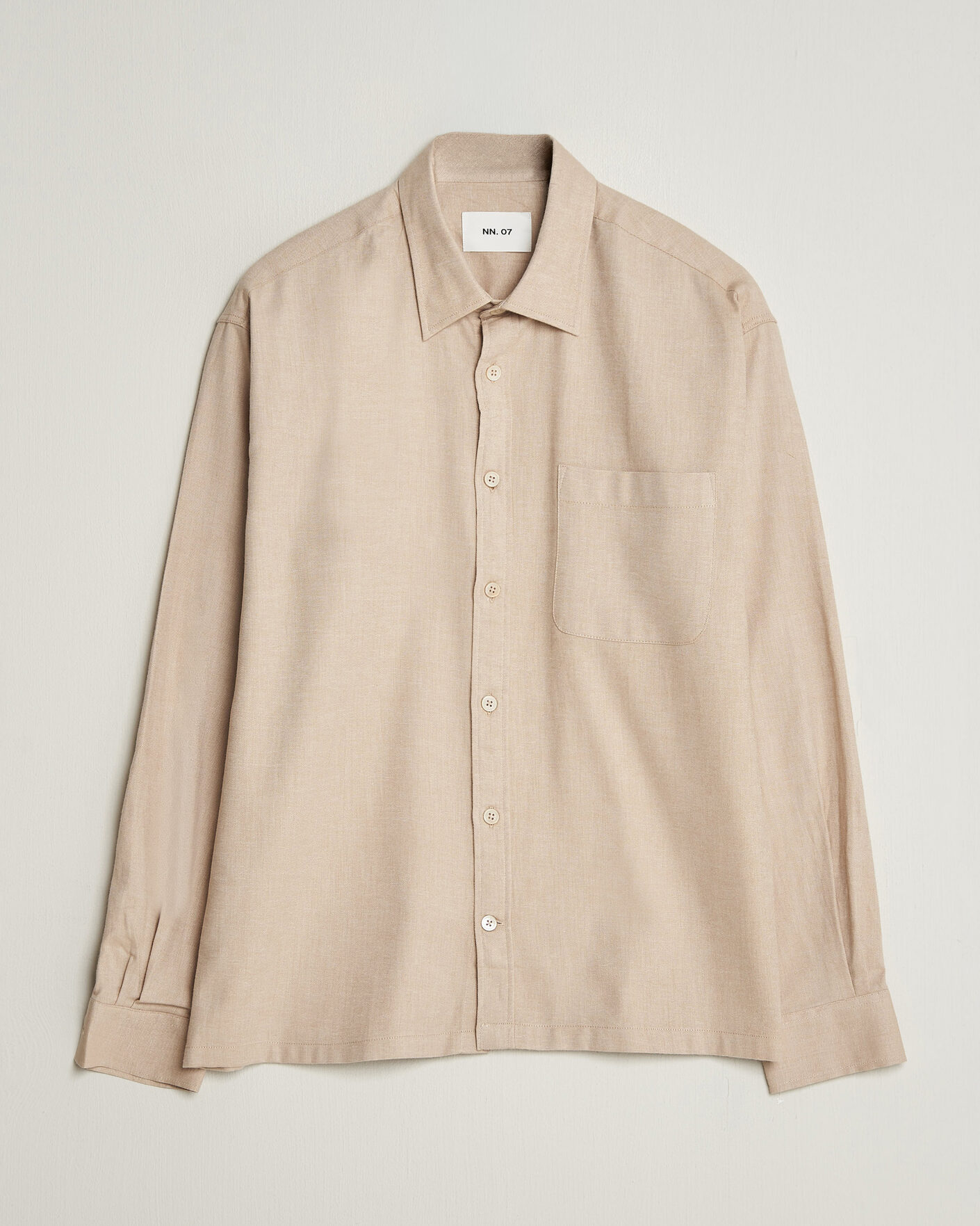 Herren | Hemden | NN07 | Deon Brushed Light Flannel Shirt Desert Khaki