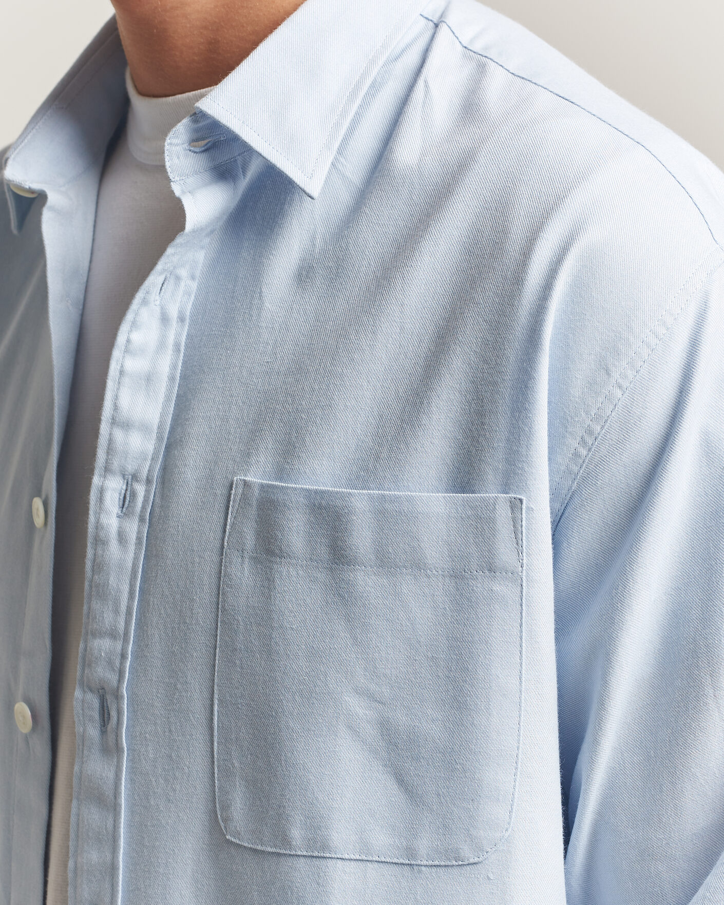 Herren | Hemden | NN07 | Deon Brushed Light Flannel Shirt Sky Mist