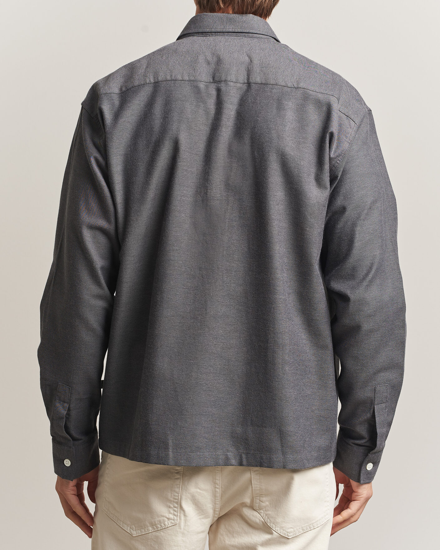 Herren | Hemden | NN07 | Deon Brushed Light Flannel Shirt Dark Grey