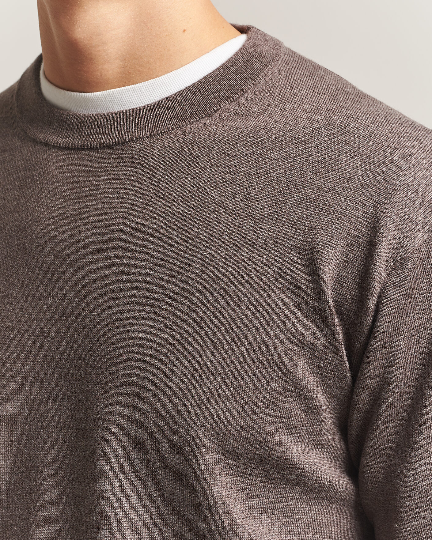 Herren | Pullover | NN07 | Nate Wool Knitted Crew Neck Mable Husk