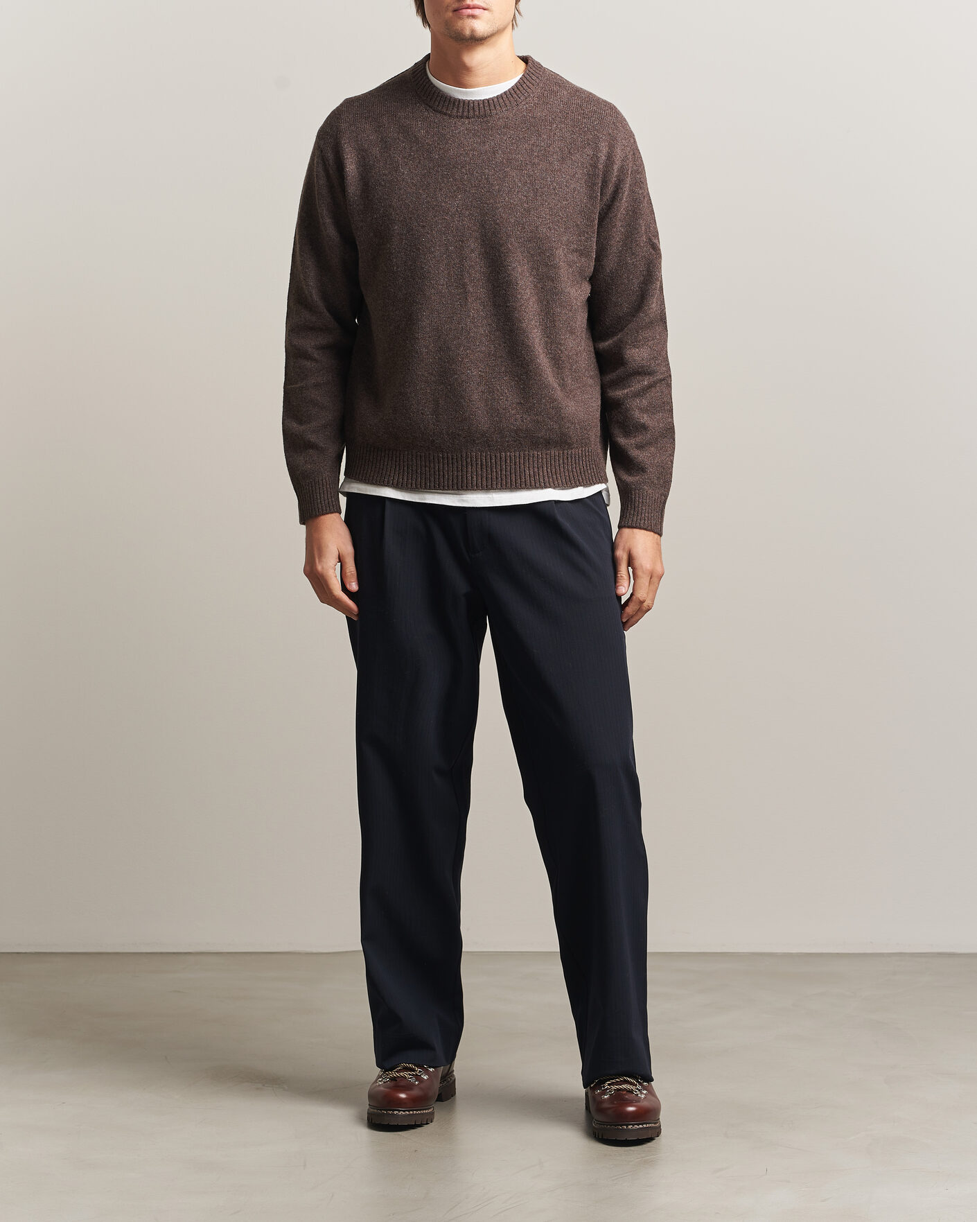 Herren | Pullover | NN07 | Russel Wool/Cotton Knitted Sweater Mable Husk