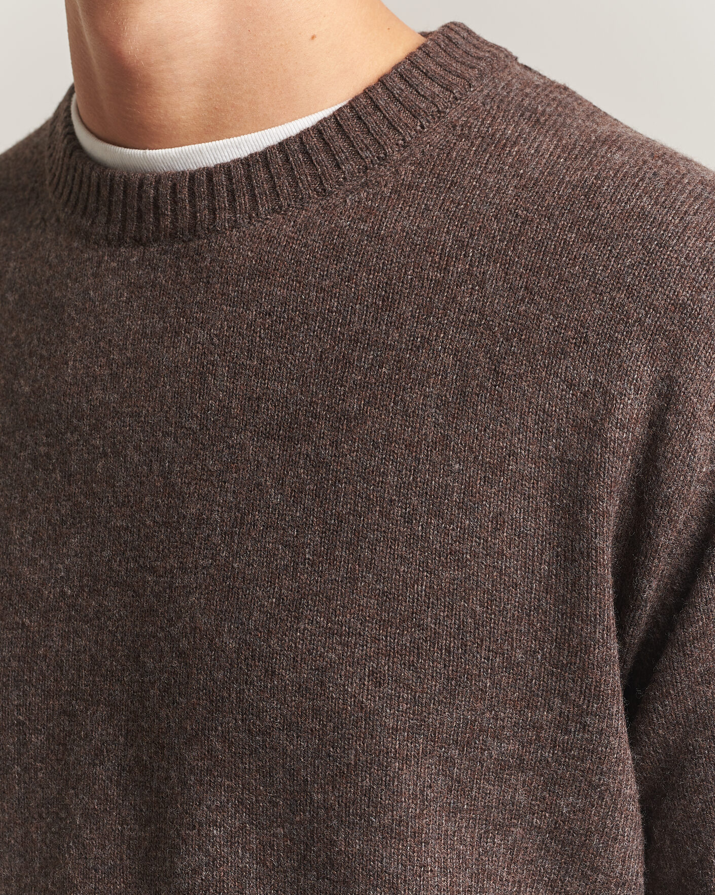Herren | Pullover | NN07 | Russel Wool/Cotton Knitted Sweater Mable Husk