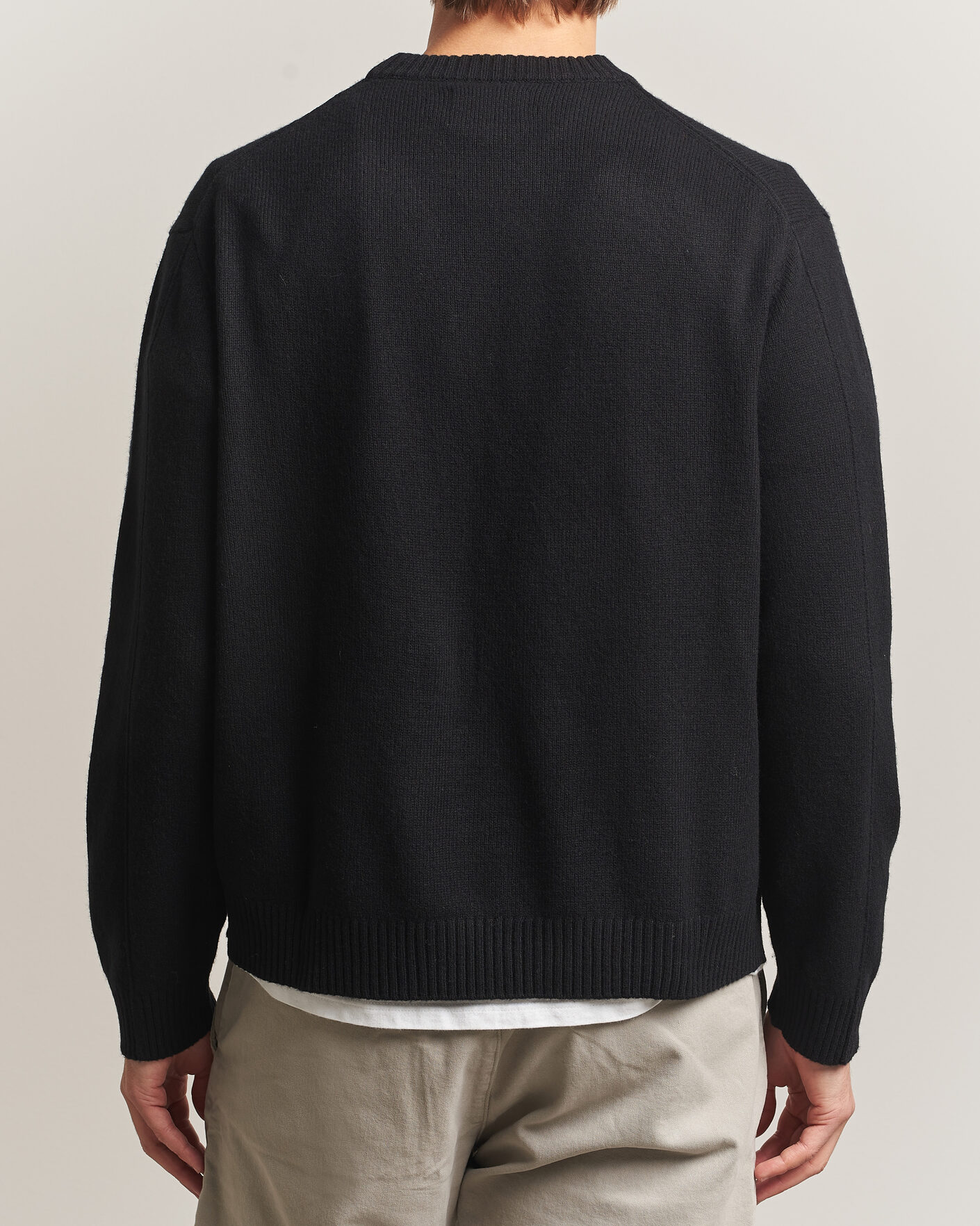 Herren | Pullover | NN07 | Russel Wool/Cotton Knitted Sweater Black