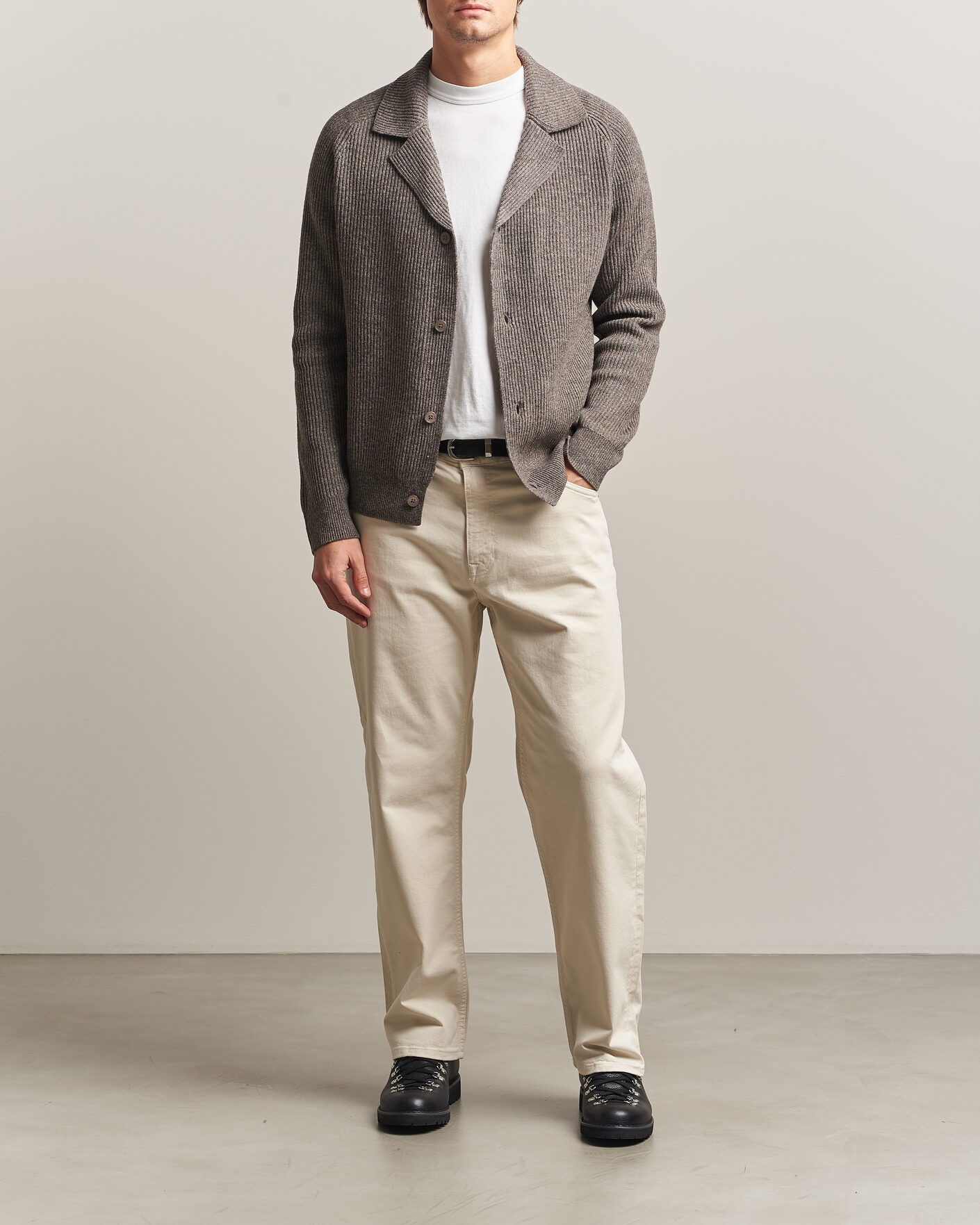 Herren | Pullover | NN07 | Shane Wool Knitted Cardigan Mable Husk
