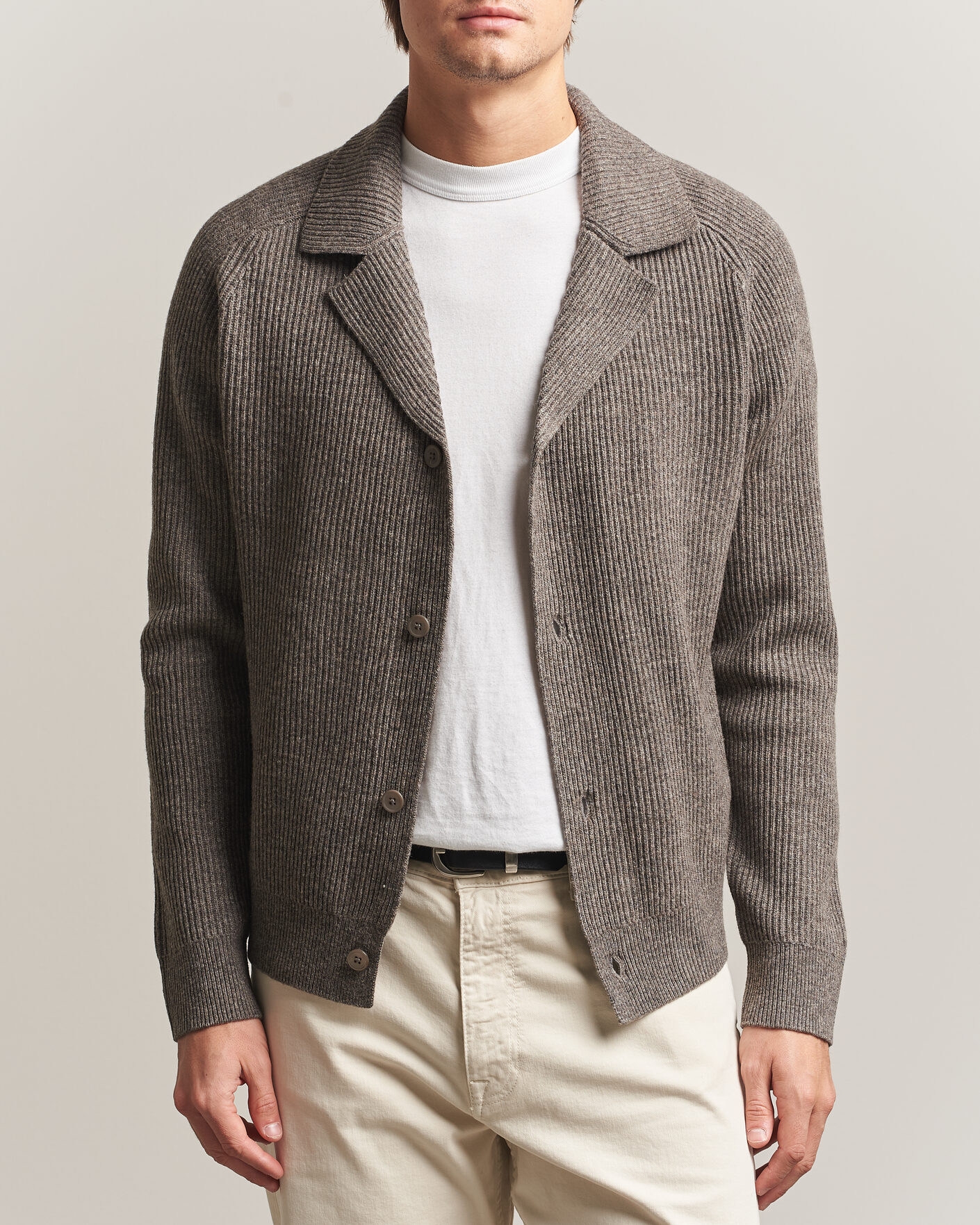 Herren | Pullover | NN07 | Shane Wool Knitted Cardigan Mable Husk