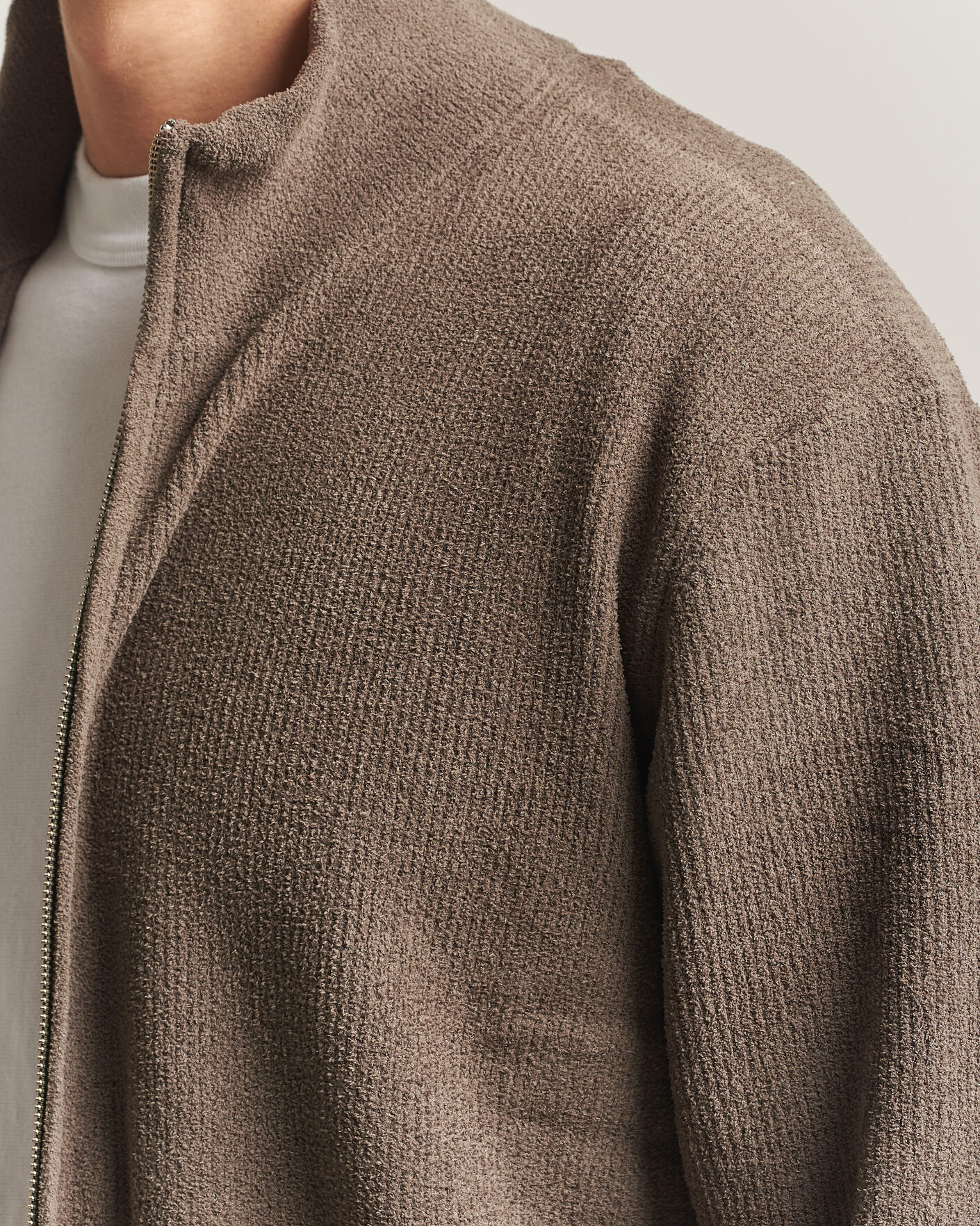 Herren | Pullover | NN07 | Danny Rib Knitted Full Zip Mable Husk