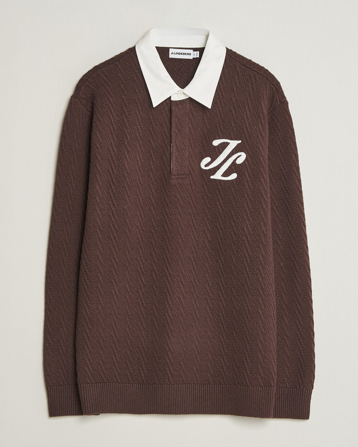 Herren | Pullover | J.Lindeberg | Johnny Knitted Rugby Seal Brown