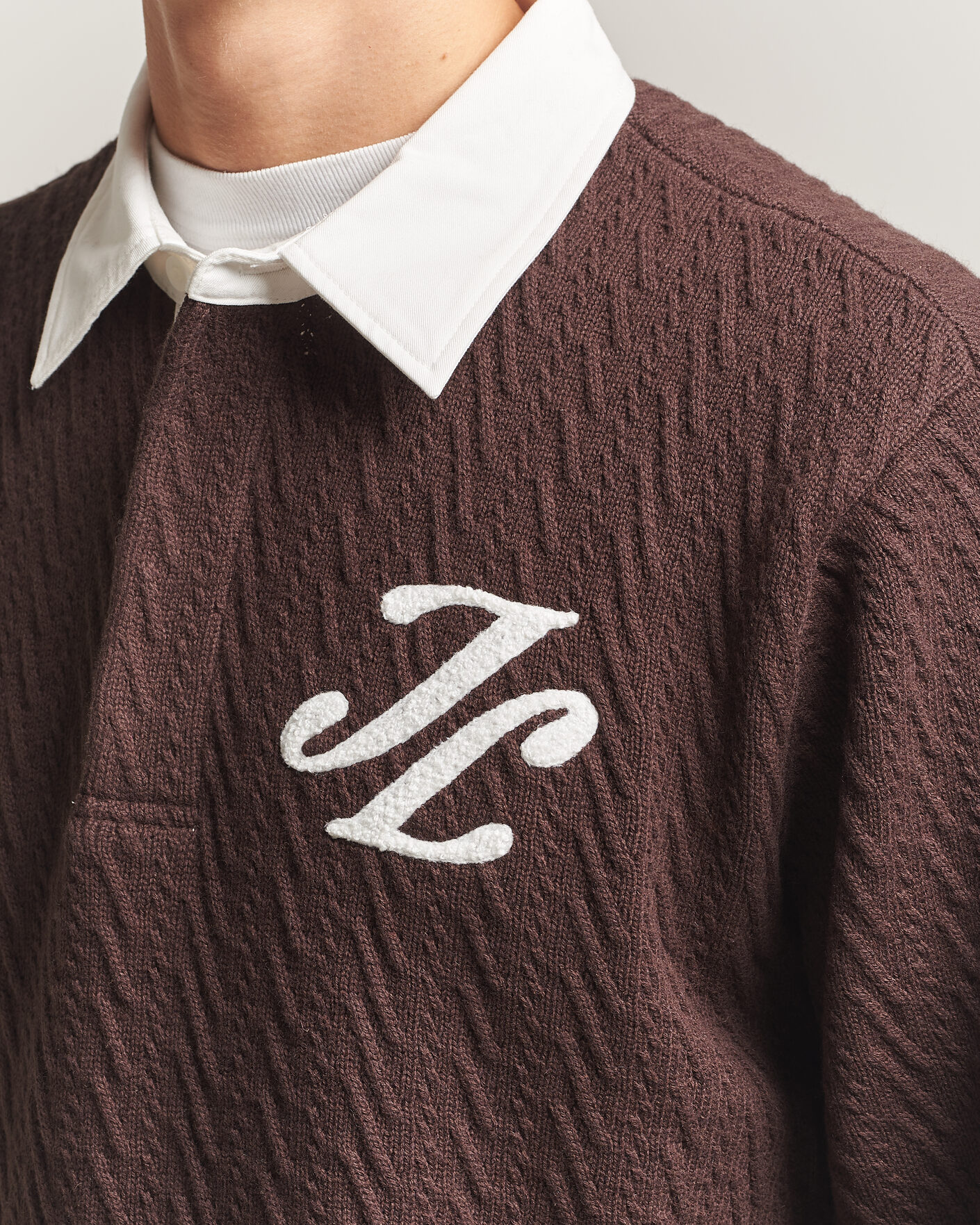 Herren | Pullover | J.Lindeberg | Johnny Knitted Rugby Seal Brown