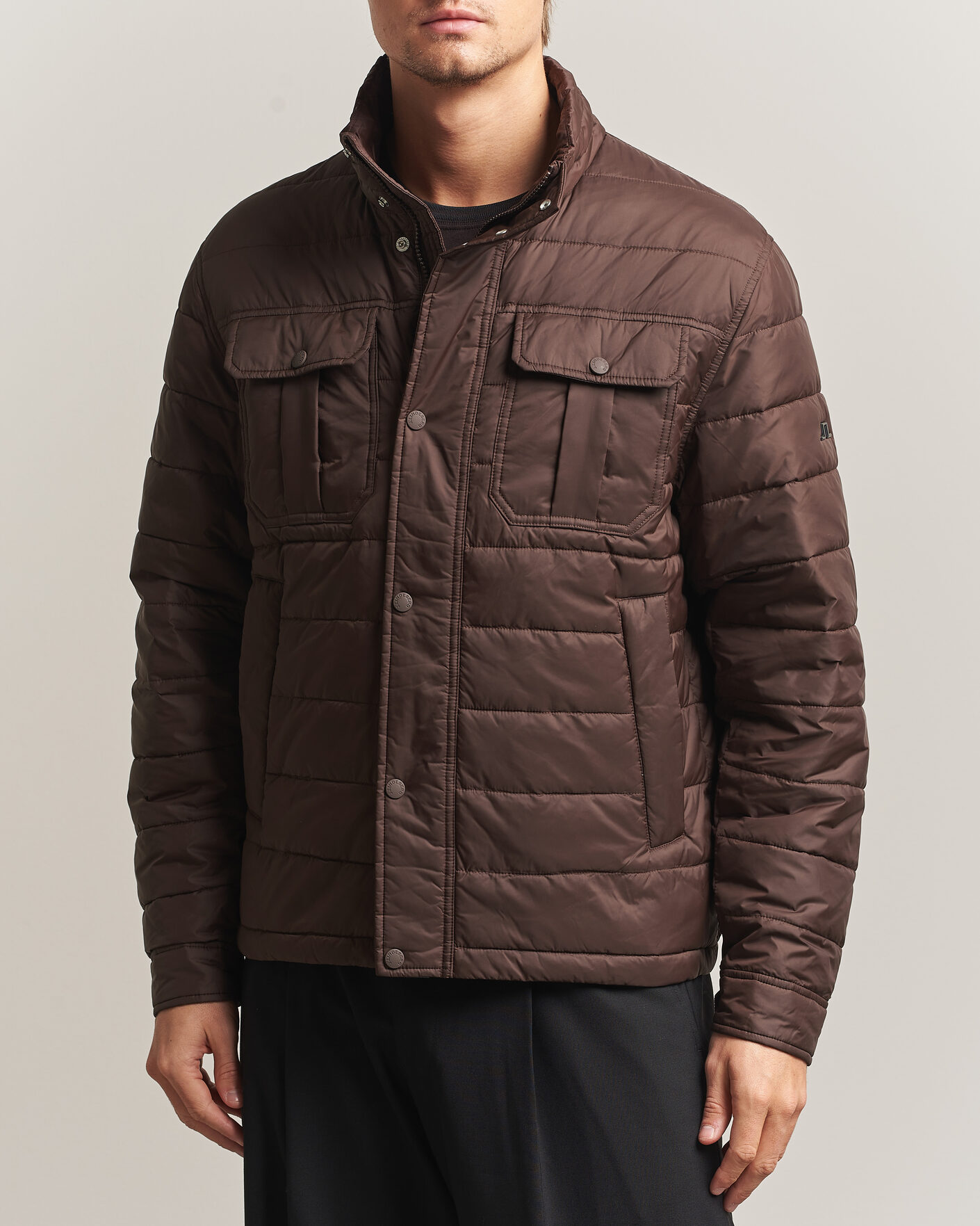 Herren | Jacken | J.Lindeberg | Bailey Light Padded Jacket Seal Brown