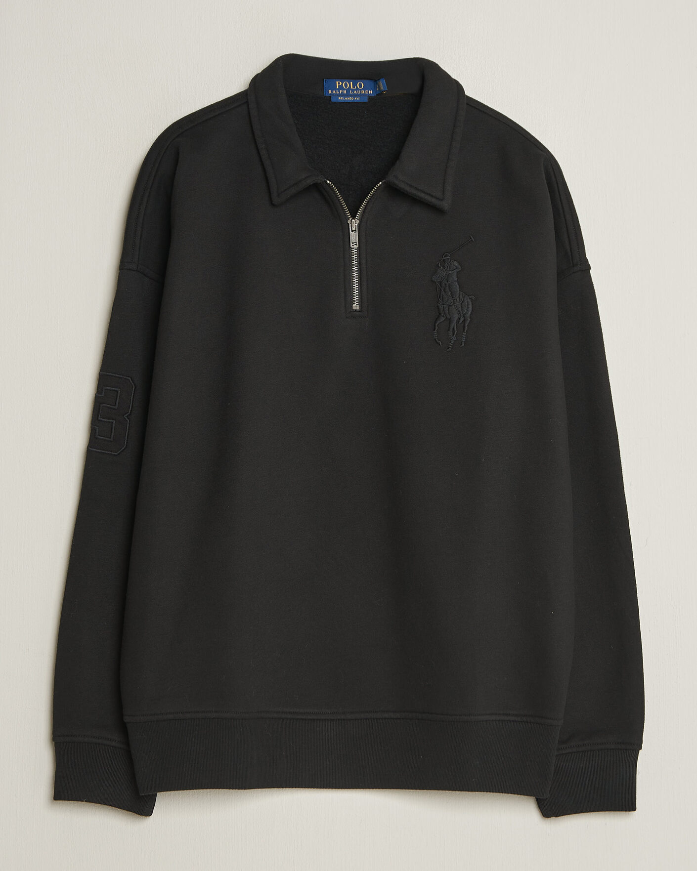Herren | Pullover | Polo Ralph Lauren | Heavy Weight Half Zip Fleece Polo Black