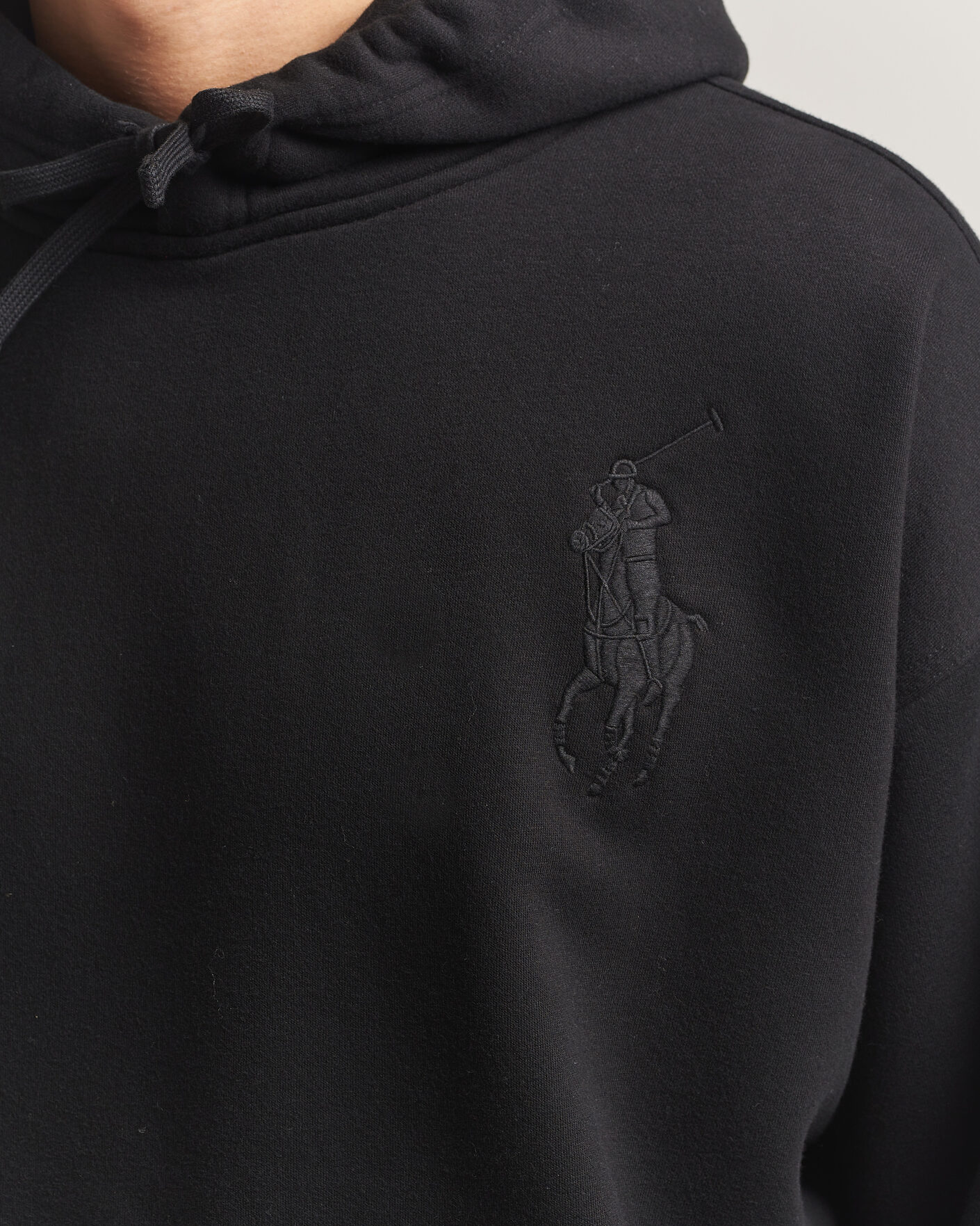 Herren | Pullover | Polo Ralph Lauren | Heavy Weight Tonal Pony Hoodie Polo Black