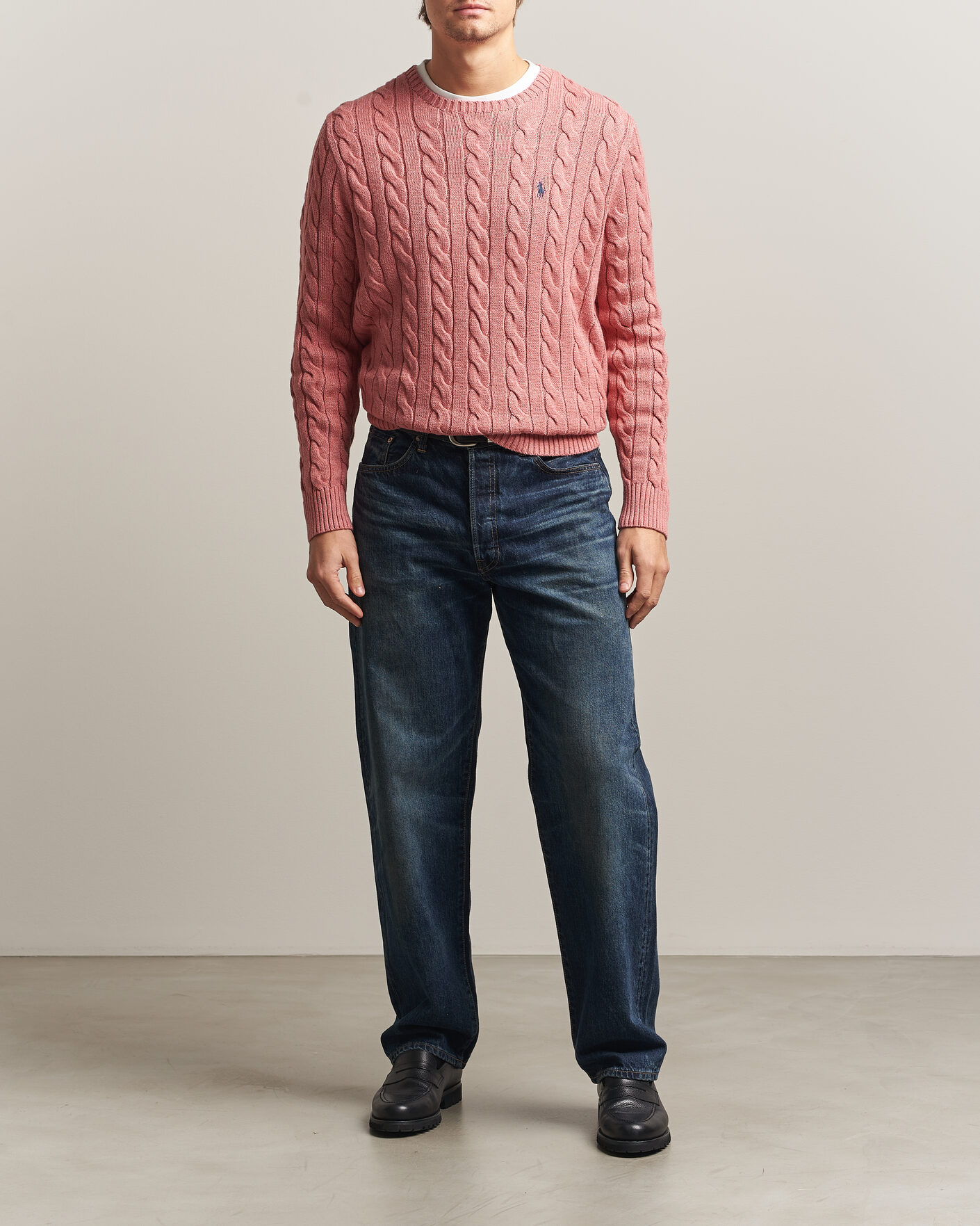 Herren | Pullover | Polo Ralph Lauren | Cotton Cable Pullover Faded Cranberry Heather
