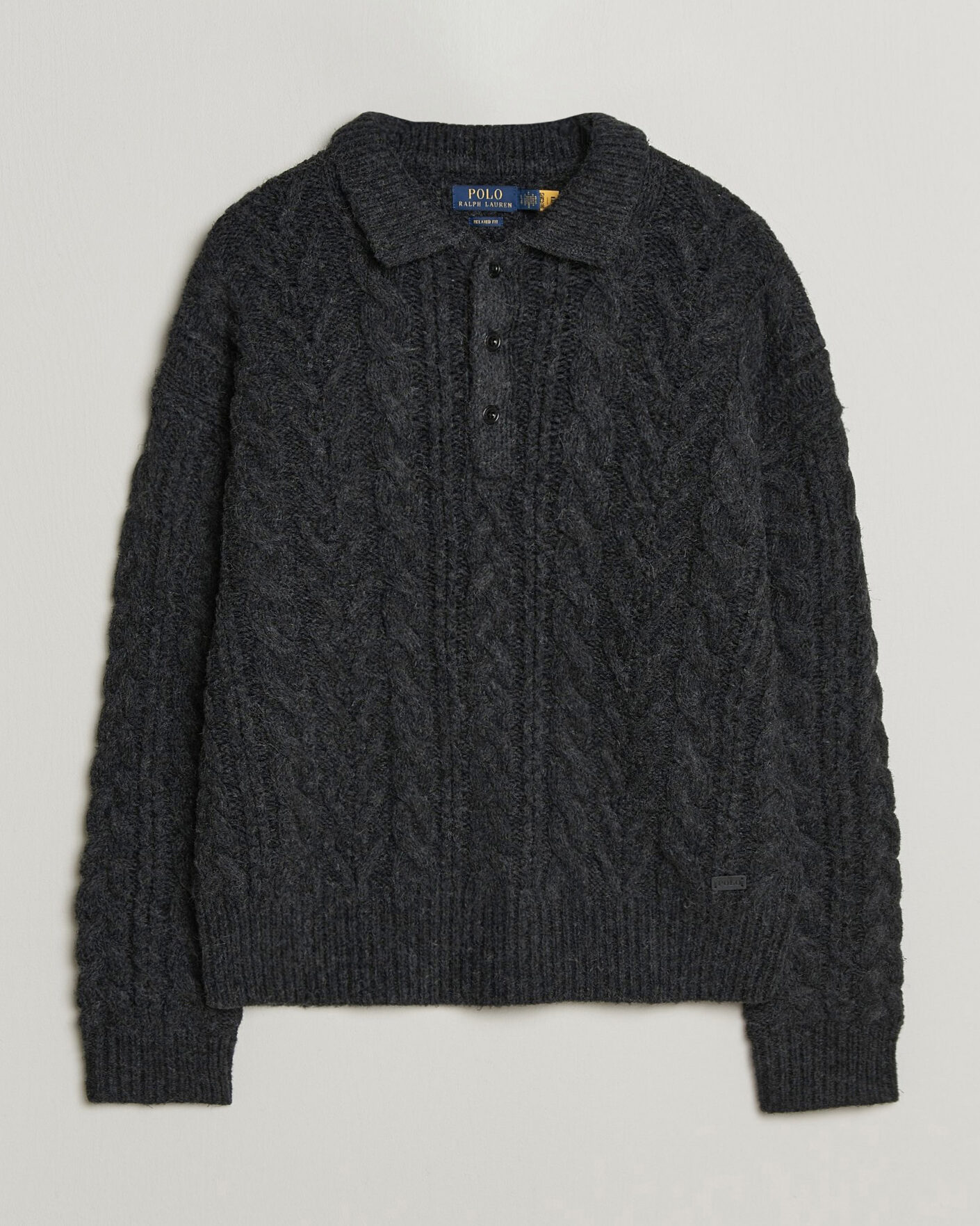 Herren | Pullover | Polo Ralph Lauren | Wool Blend Aran Sweater Hawks Eye Heather