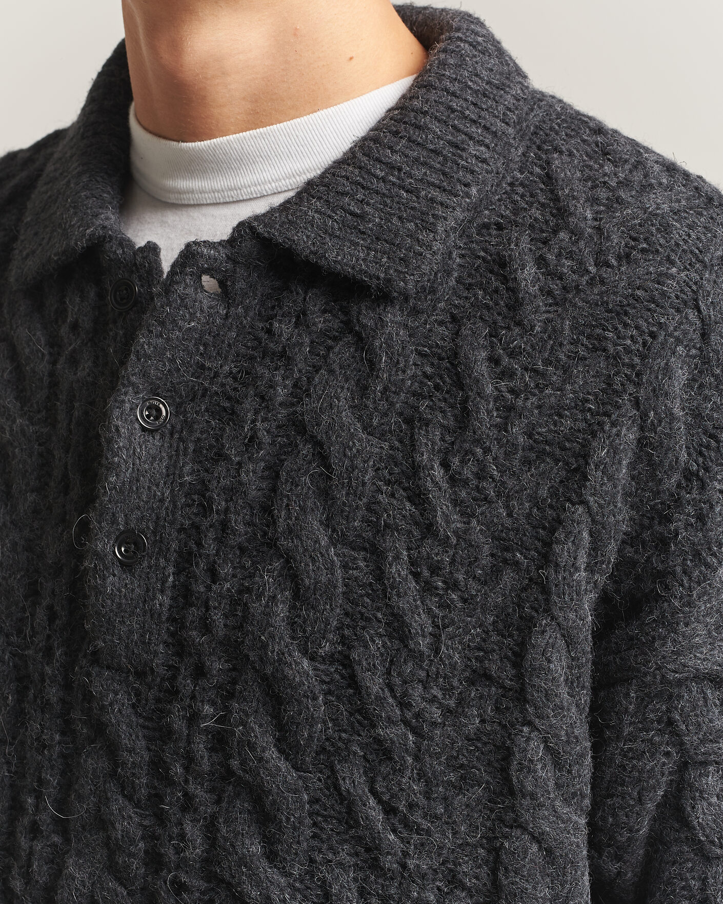 Herren | Pullover | Polo Ralph Lauren | Wool Blend Aran Sweater Hawks Eye Heather