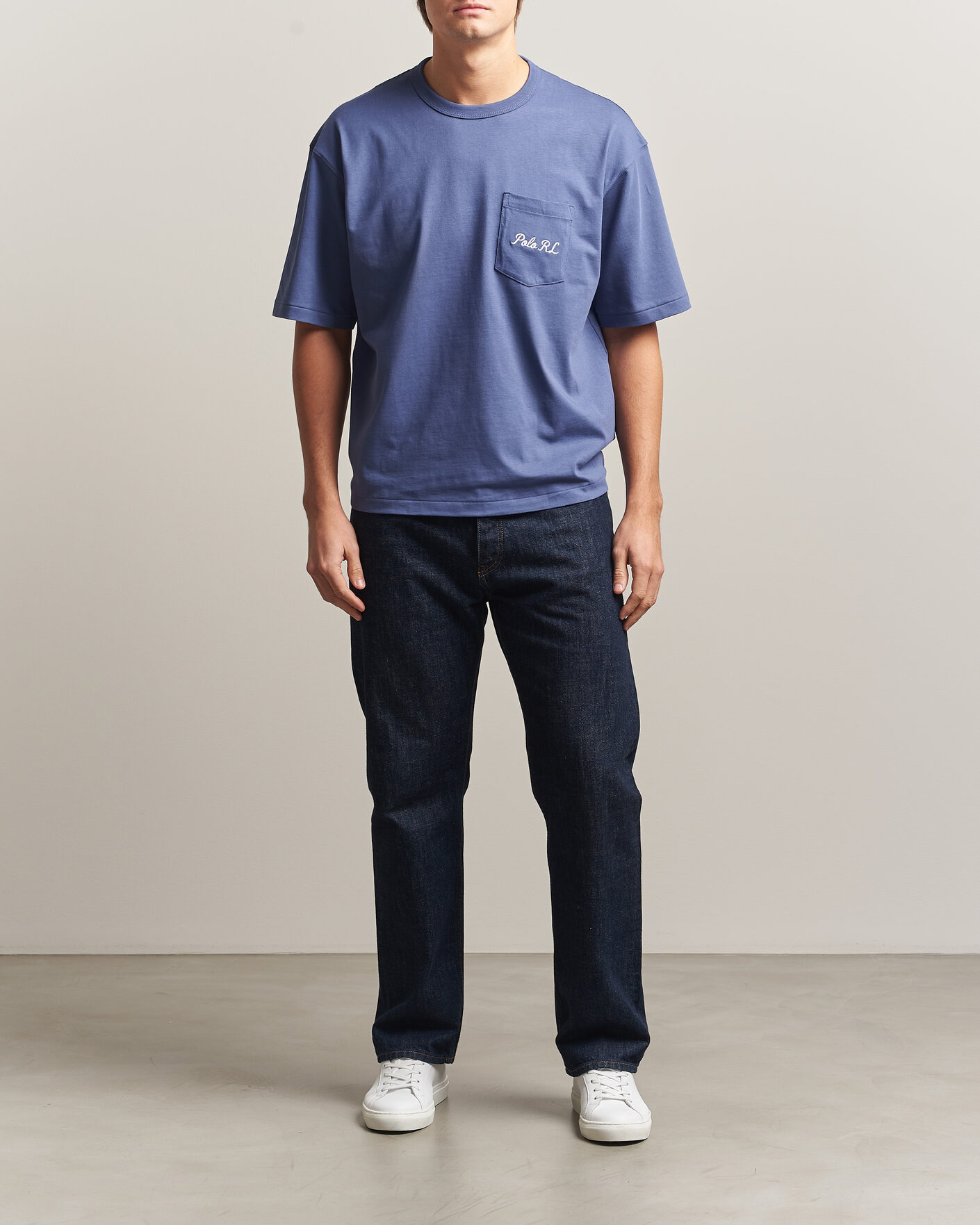 Herren | T-Shirts | Polo Ralph Lauren | Back Print Bear Pocket Tee Classic Blue