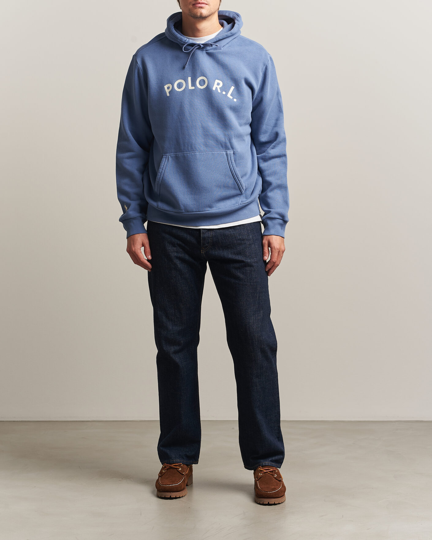 Herren | Pullover | Polo Ralph Lauren | Cotton Chest Logo Hood Carson Blue