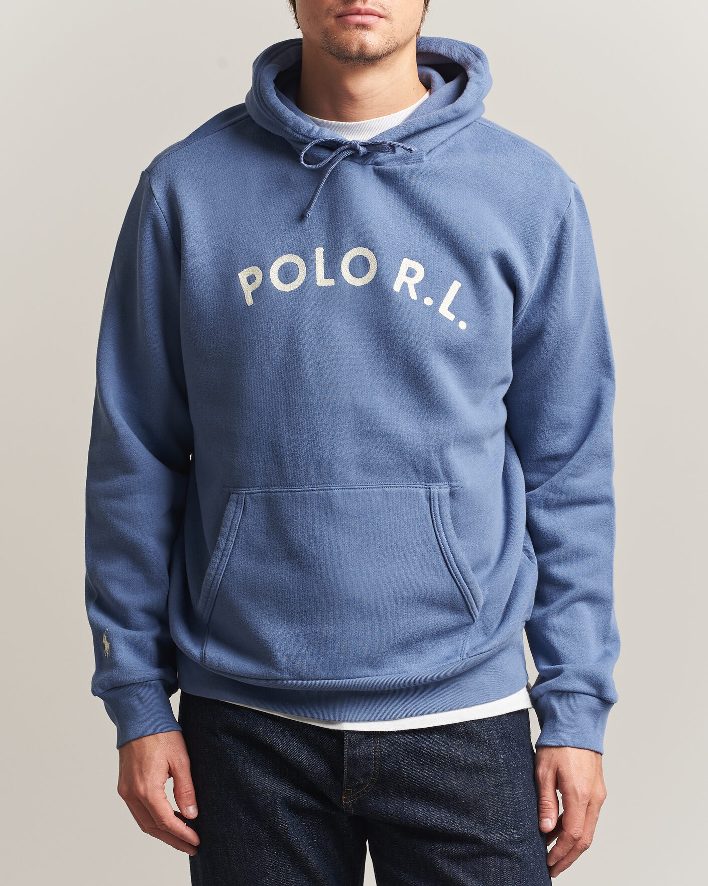 Herren | Pullover | Polo Ralph Lauren | Cotton Chest Logo Hood Carson Blue