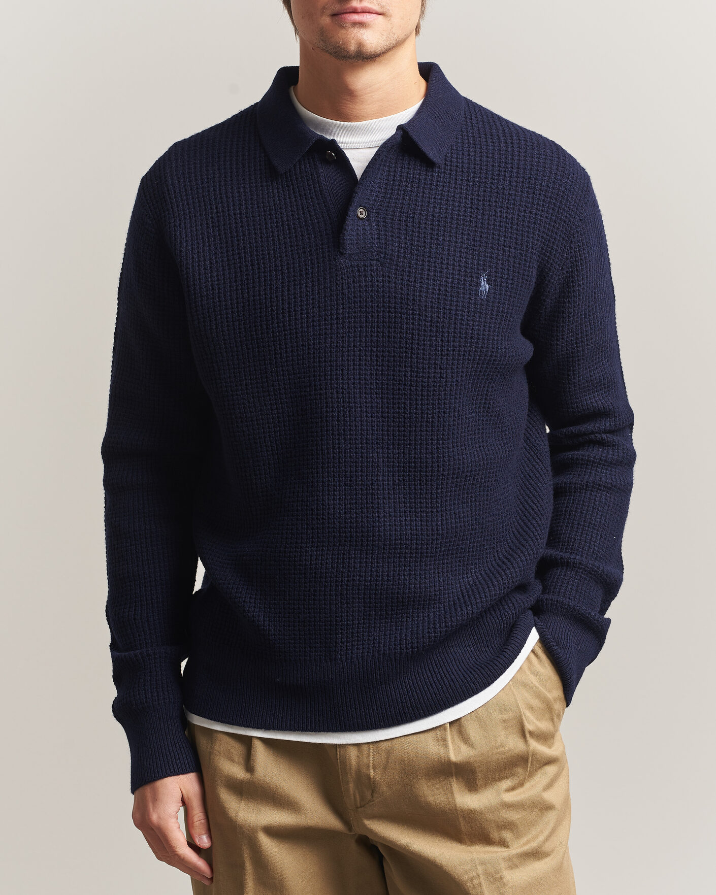 Herren | Pullover | Polo Ralph Lauren | Wool/Cotton Knitted Polo Hunter Navy