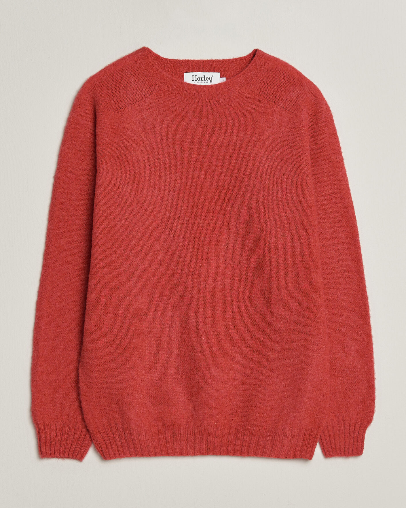 Herren | Pullover | Harley Of Scotland | Brushed Supersoft Lambswool Crewneck Damask